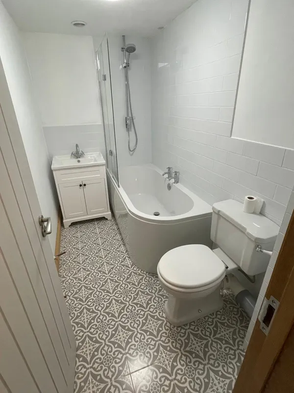 Bathroom white wash installation Kent