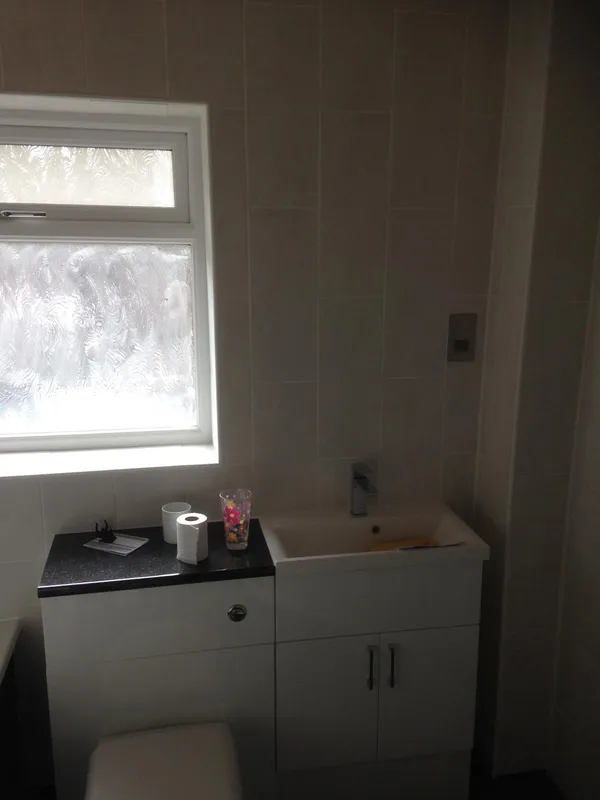Toilet and sink installation after Kent
