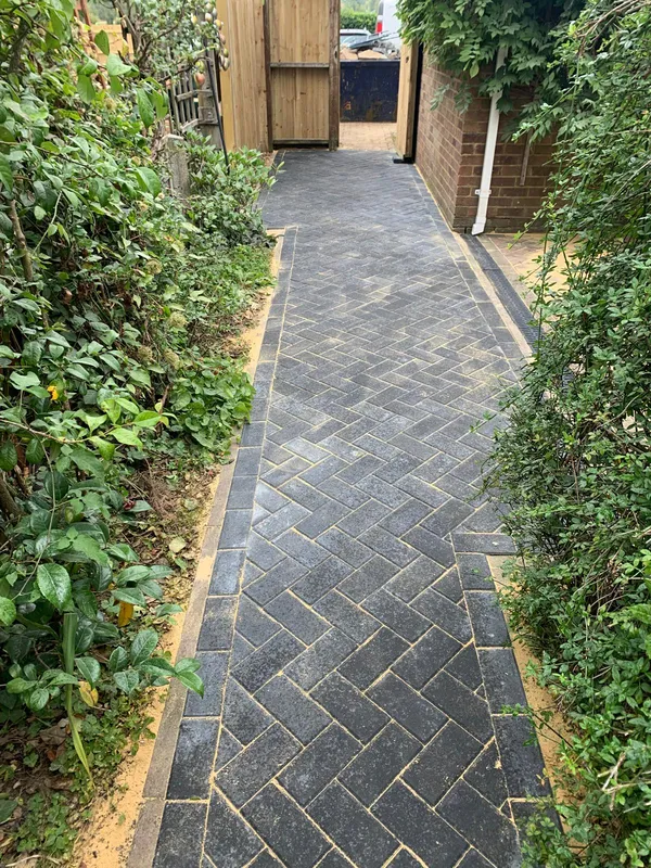 Charcoal zig-zag pathway project in Kent