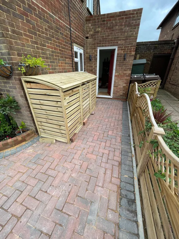 Block paving side of house Kent