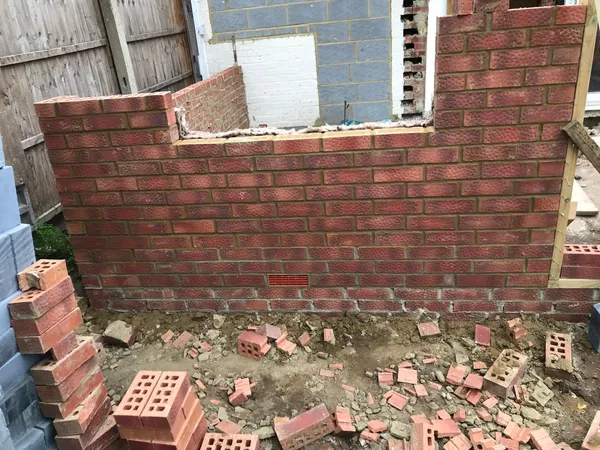 Kitchen extension project window area Kent