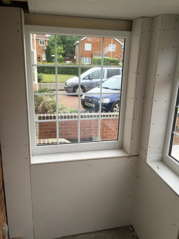 Window installation on porch extension Kent
