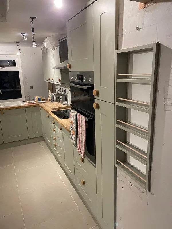 Kitchen installation on extension project Kent