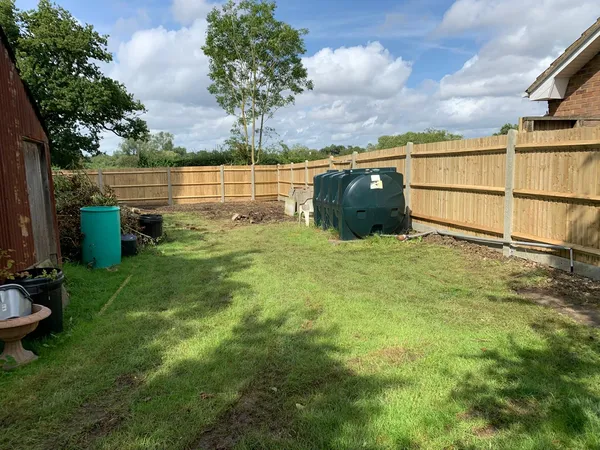 Fence fully installed on a local landscaping project in Kent