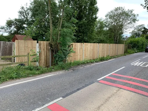 Full fence installed for a local landscaping project in Kent