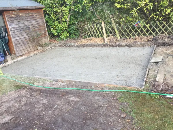Concrete base for local custom build summer house project