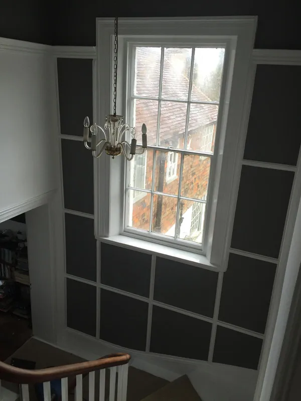 Black and white panelling for a decorating project in Kent