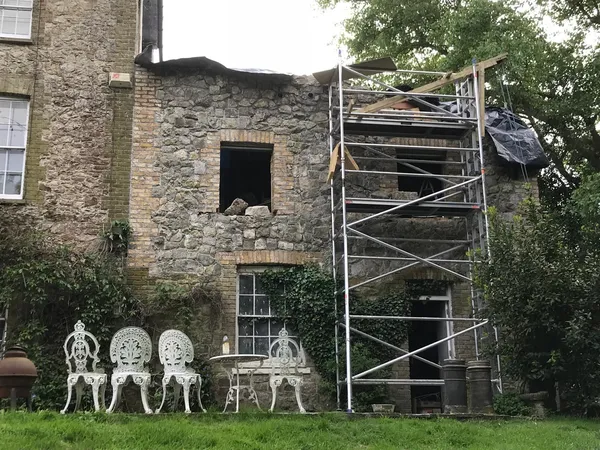 Window space from a local stone built extension project, Kent