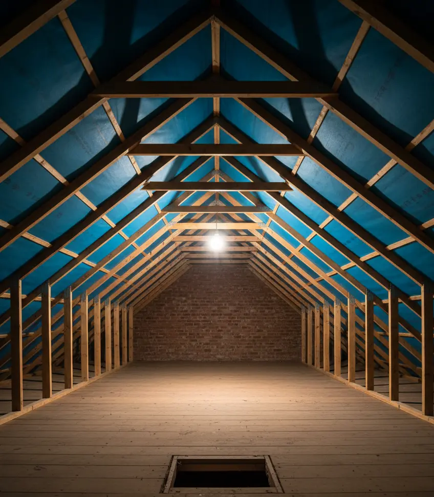 Loft space being assessed for conversion suitability