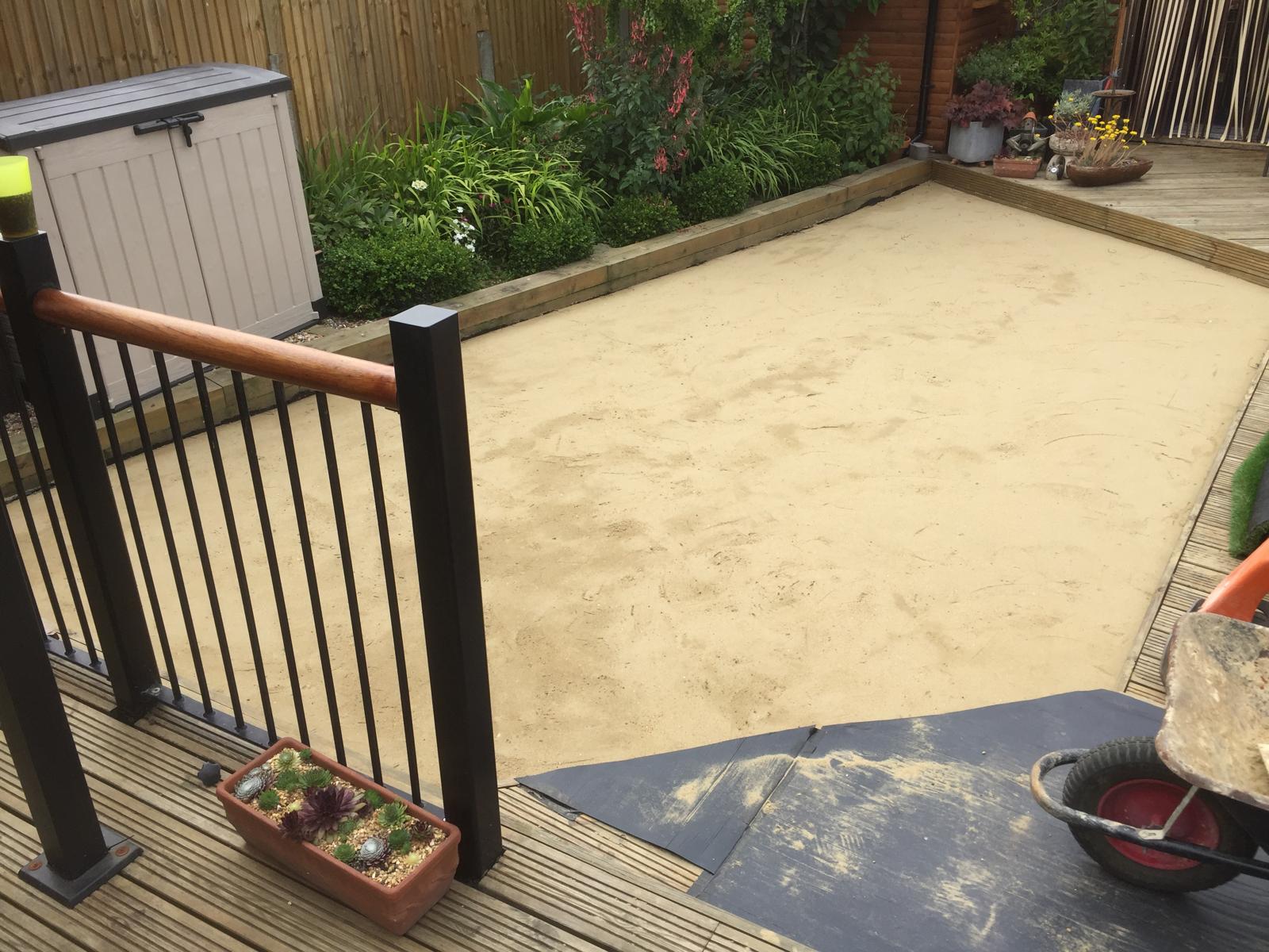 Artificial grass ground preparation