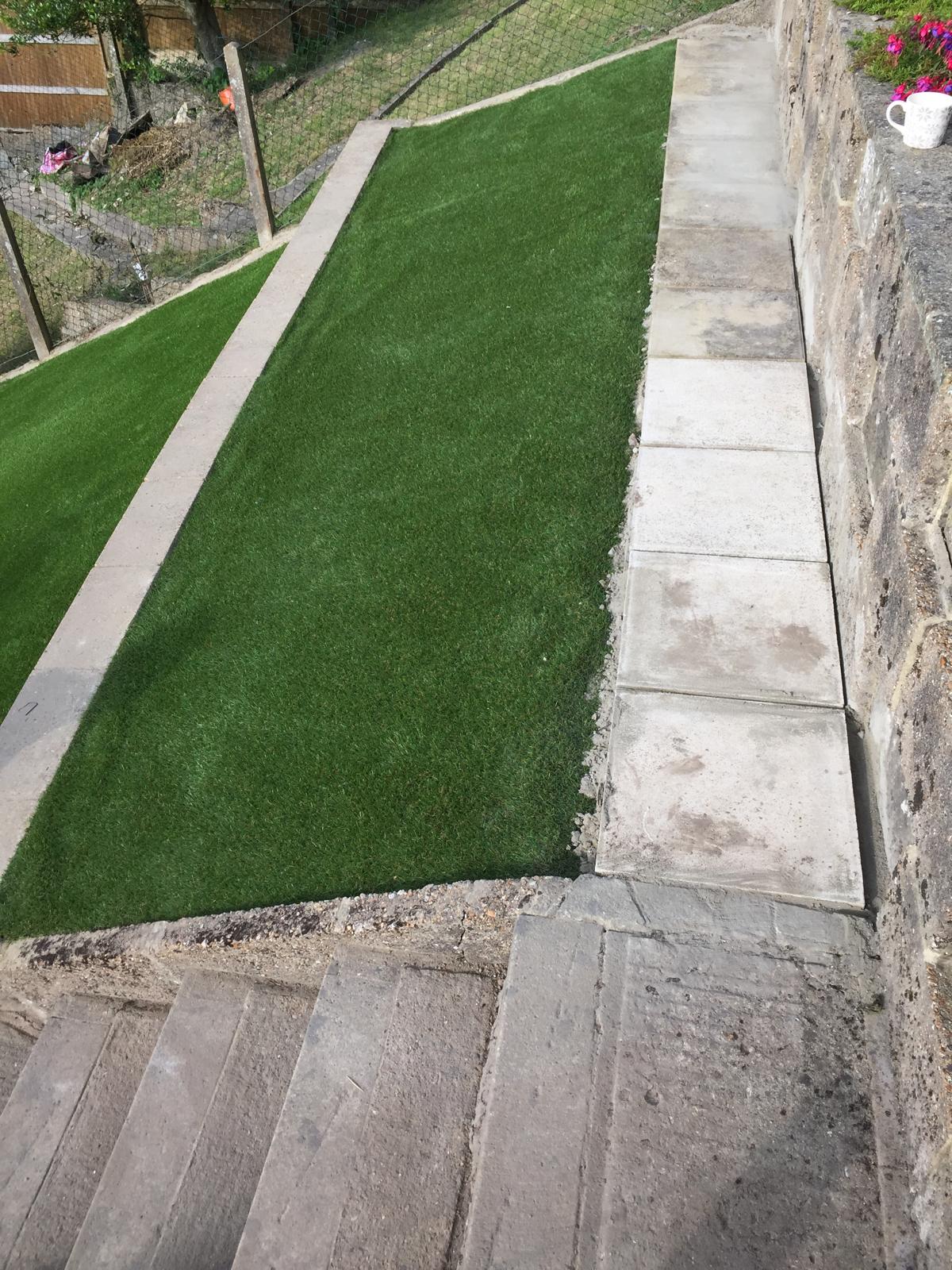 Artificial grass installation project