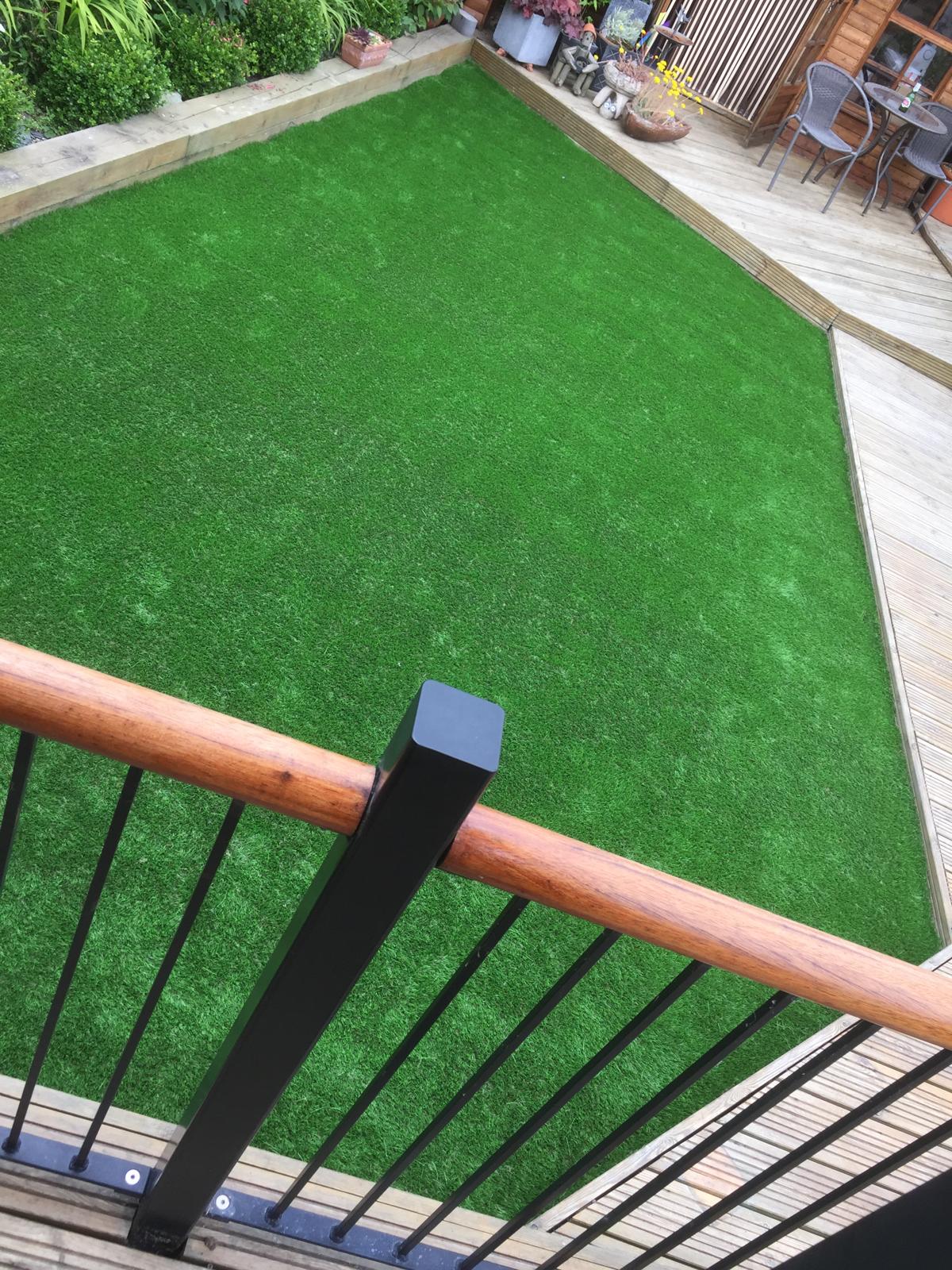 Artificial grass landscaping project 
