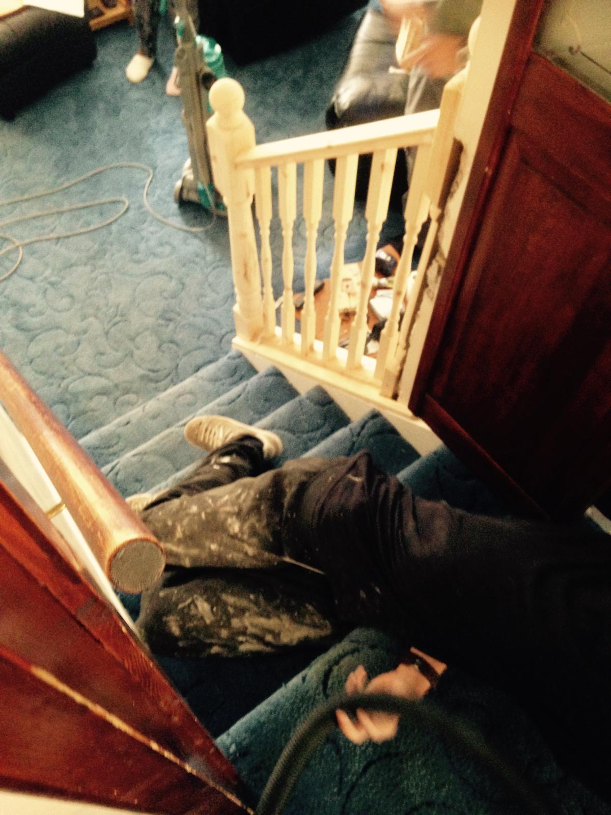 Banister installation for a local project 