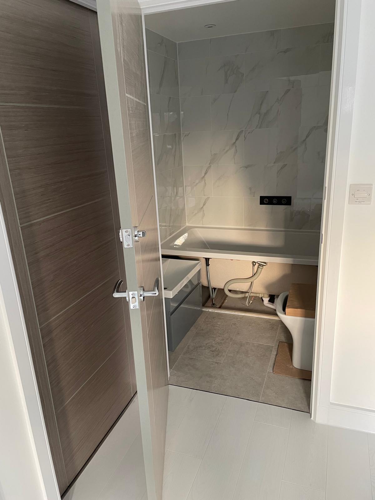 Bathroom area on a conversion project in Kent