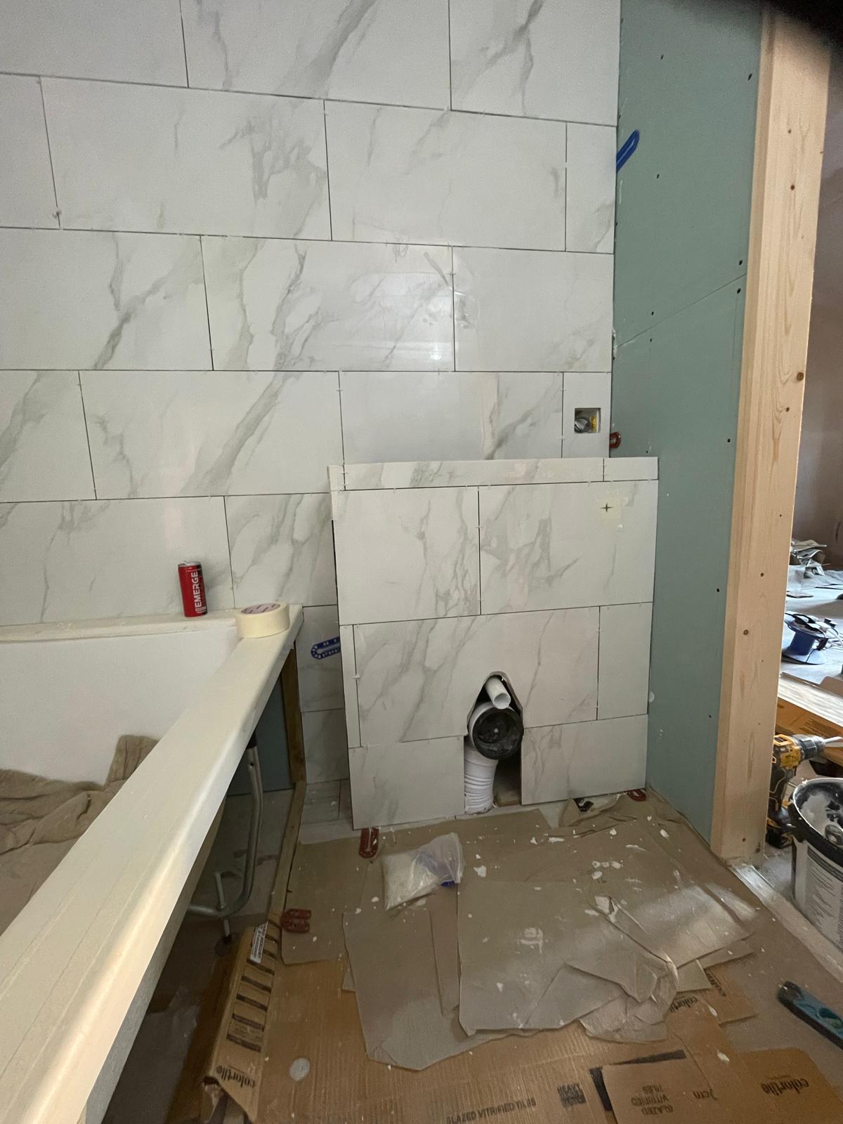 Bathroom installation for conversion project