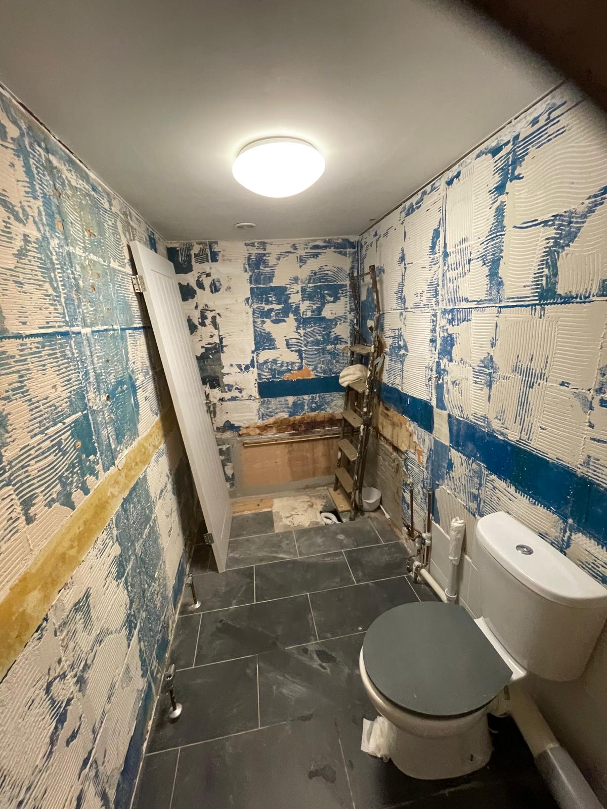 Bathroom rip out ready for re it for a local project in Kent