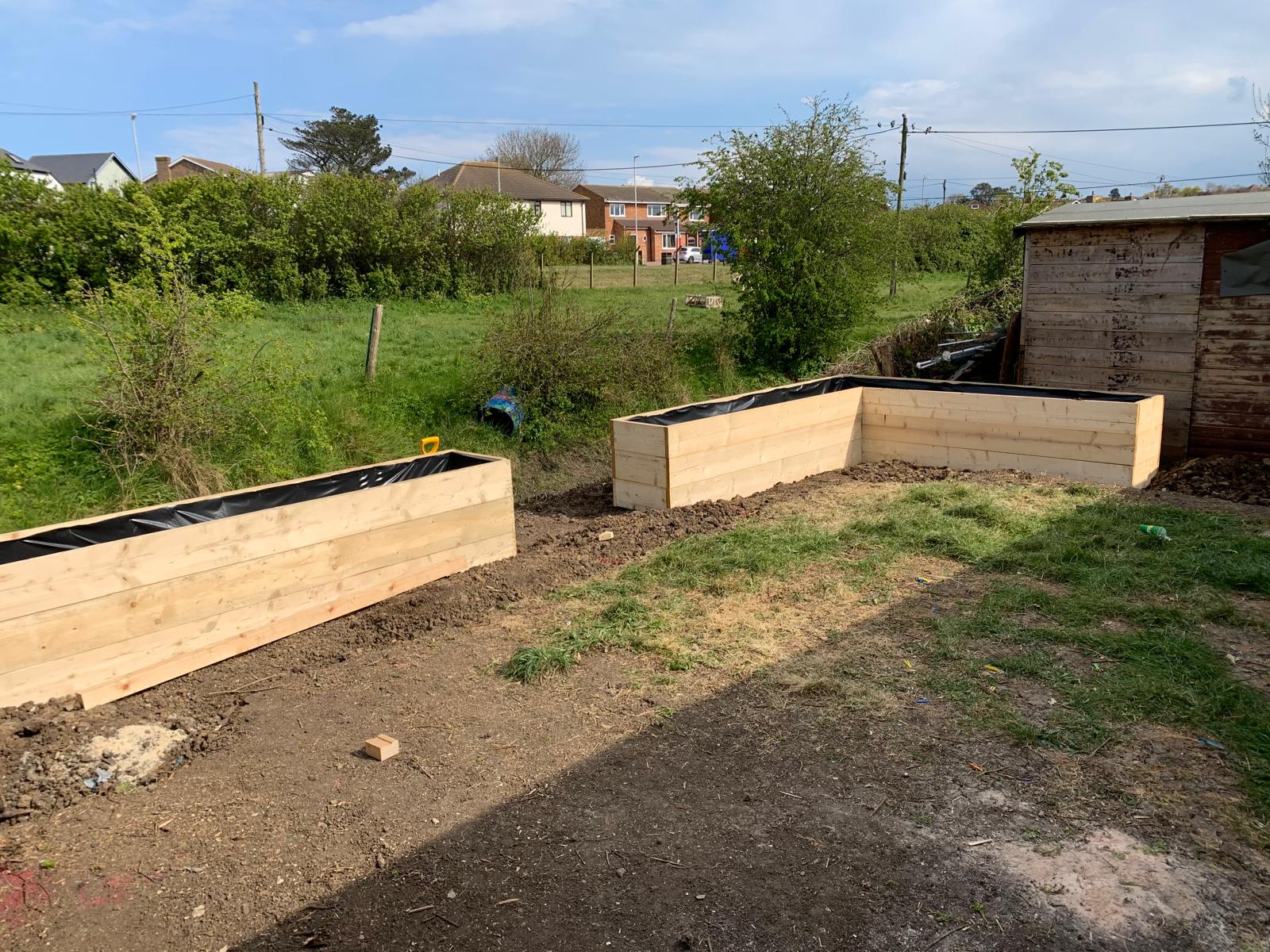 Bespoke made wooden planters for a local landscaping project in Kent