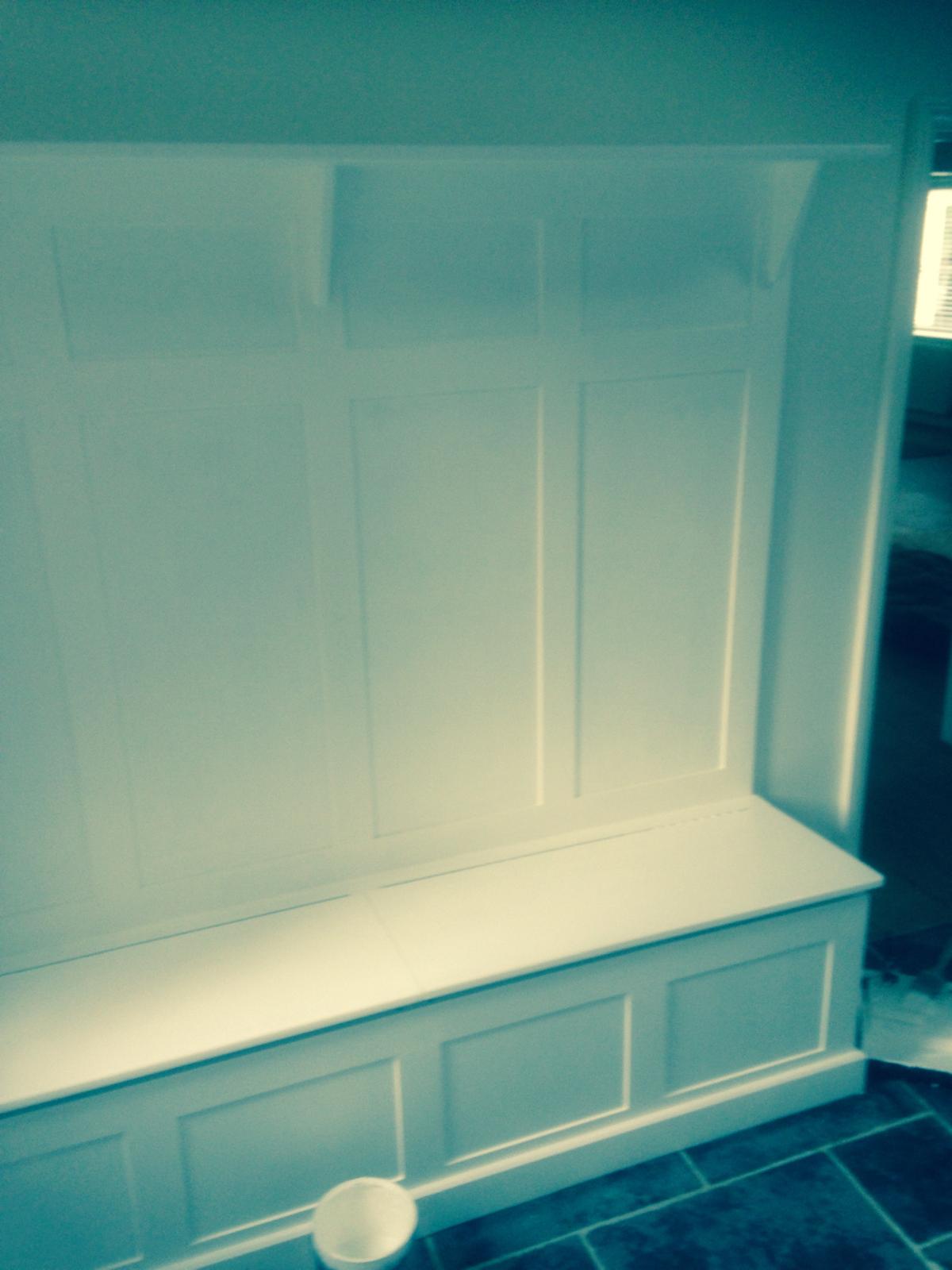Bespoke seating area for a hallway for a decorating project in Kent 