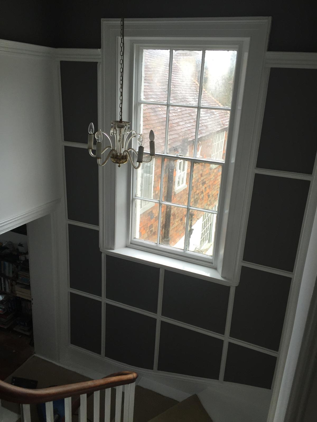 Black and white panelling