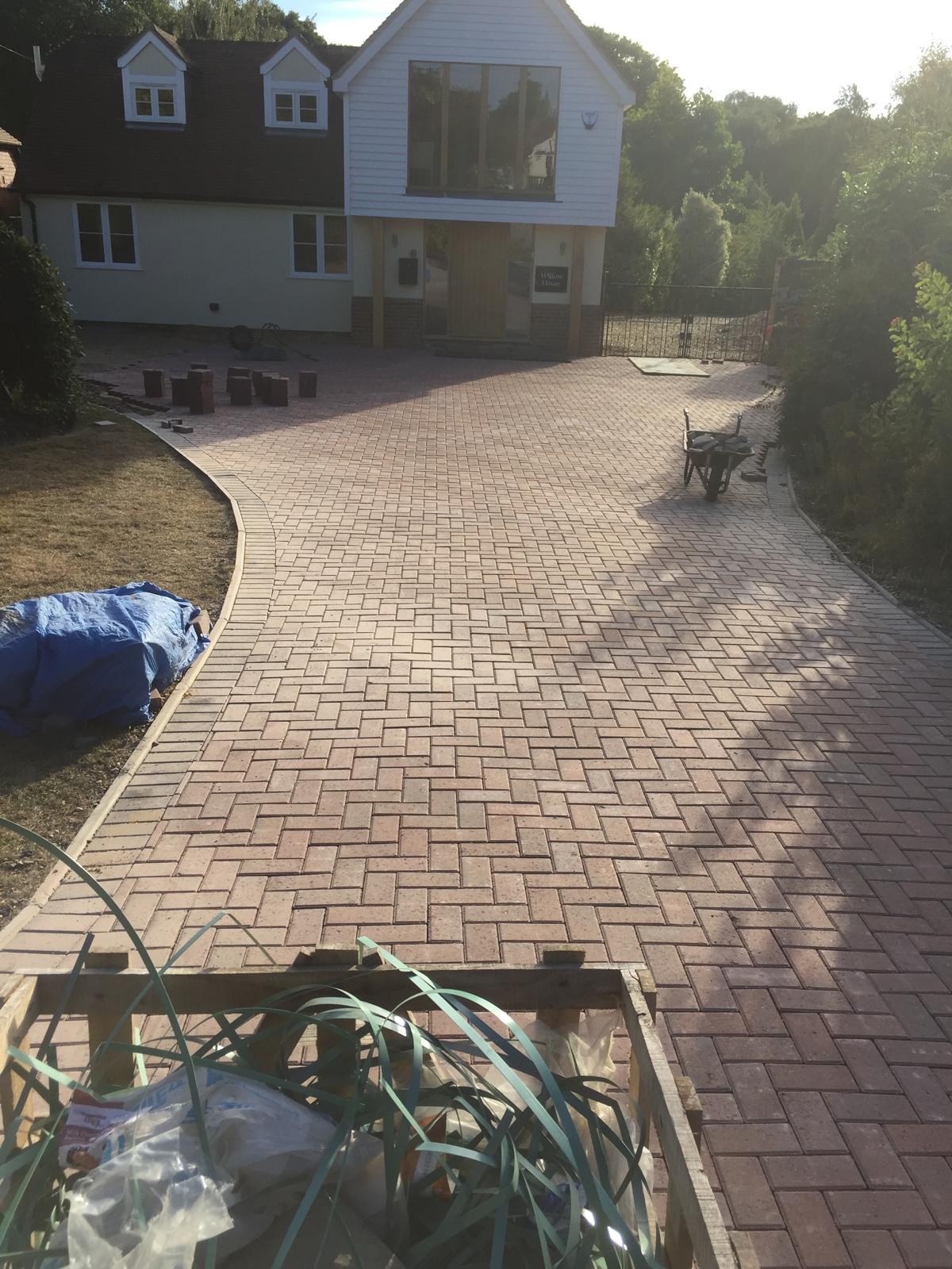 Block paving driveway project 