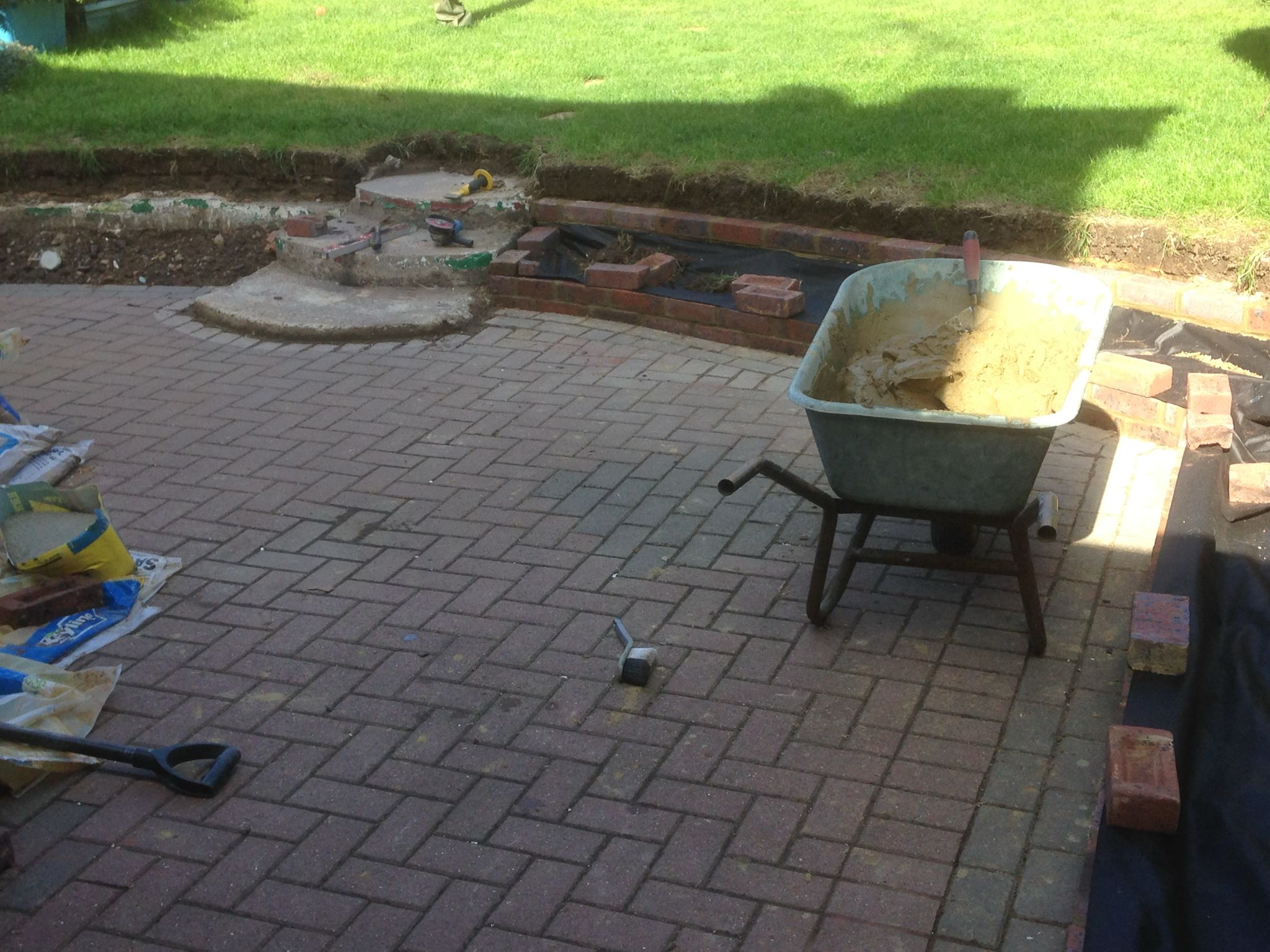 Block paving installation for local garden project