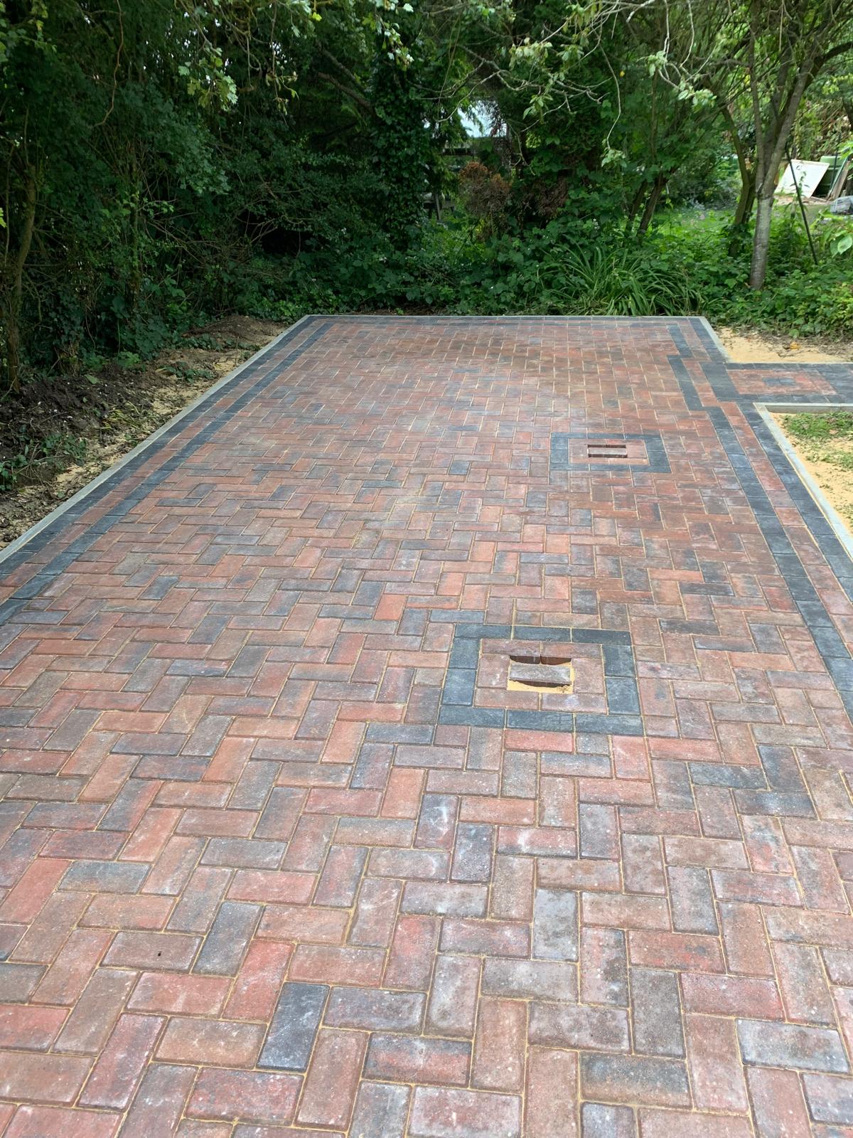 Block paving installation for a landscaping project 