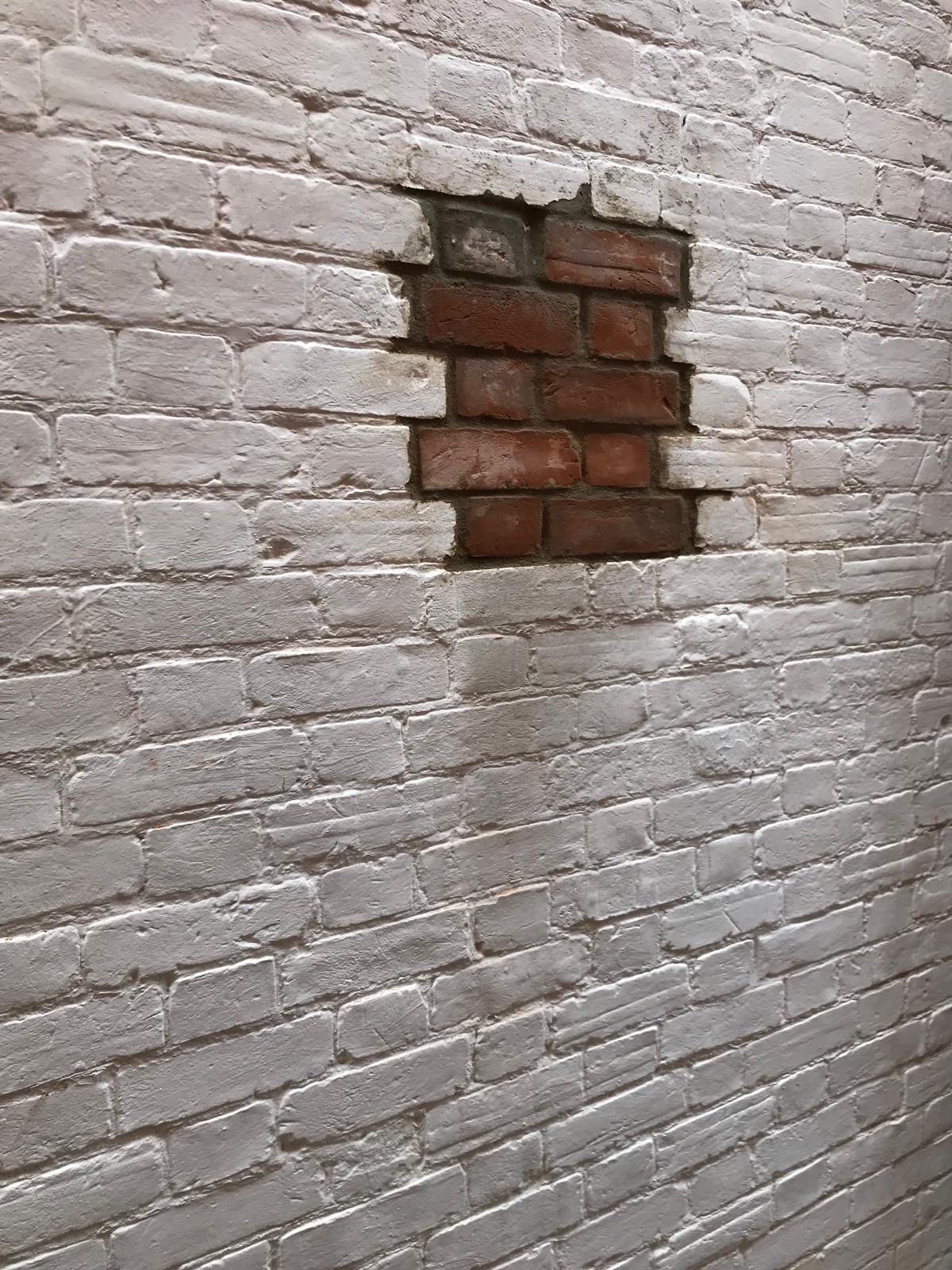 Brick wall repair project