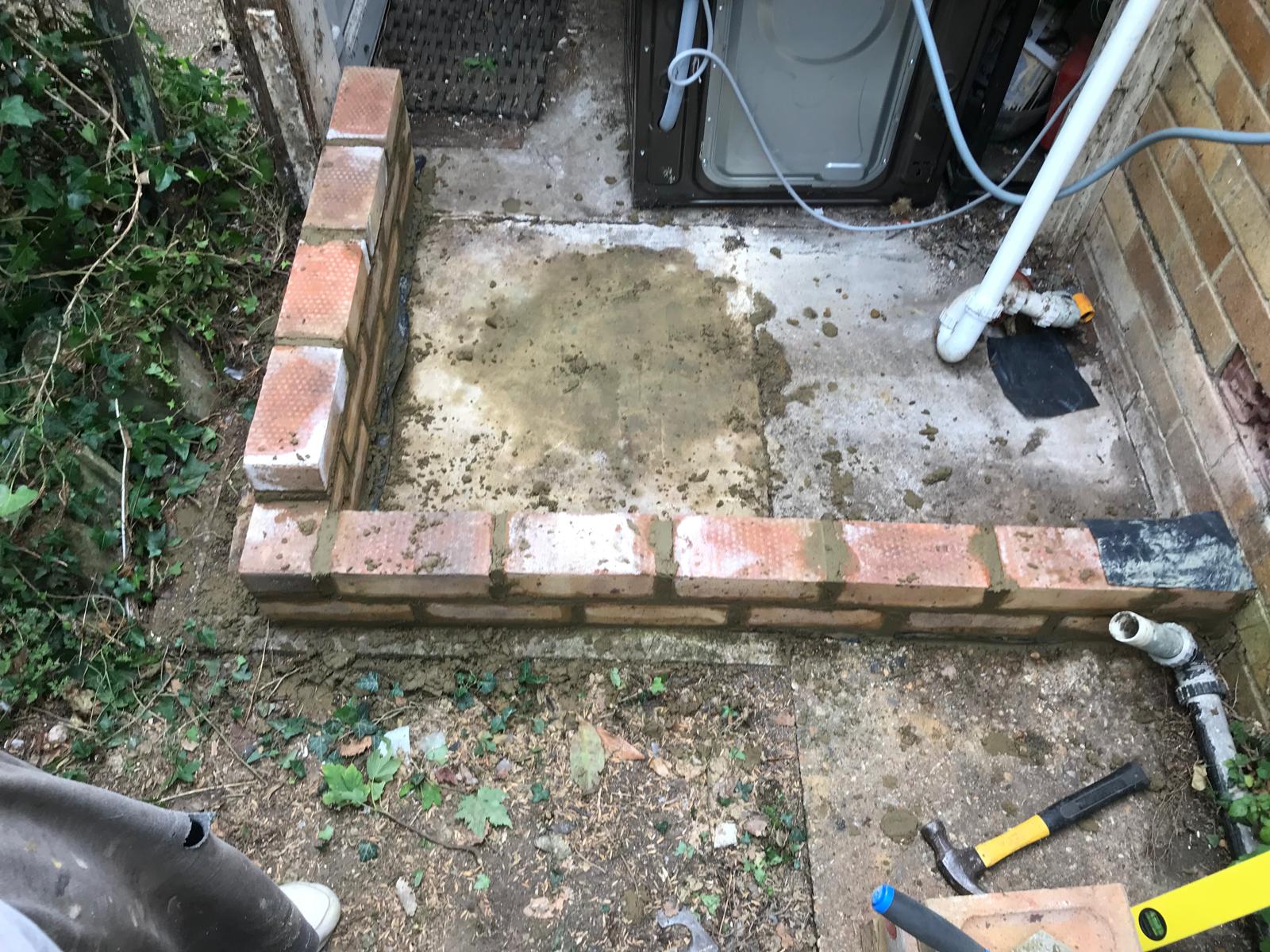 Brick work on a small extension project