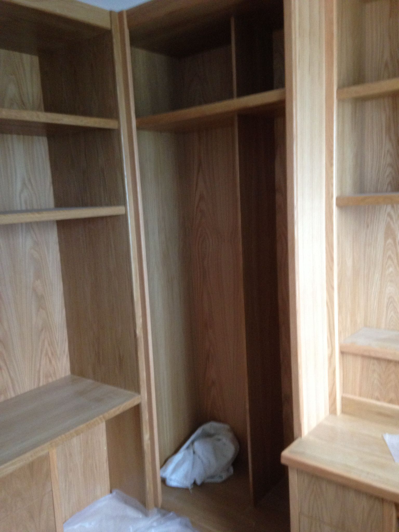 Built shelving cupboards