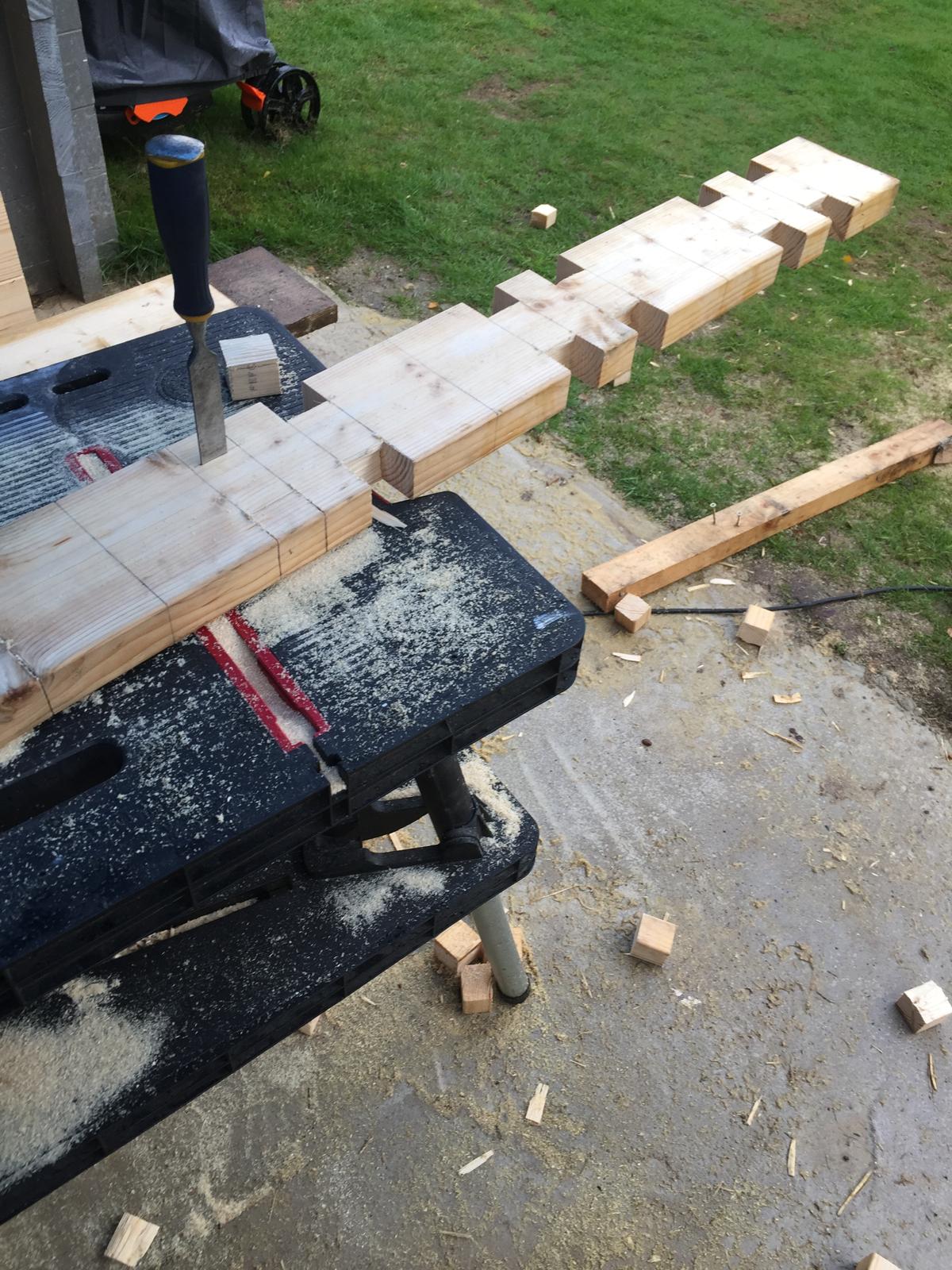 Built wood joins for a local project in Kent