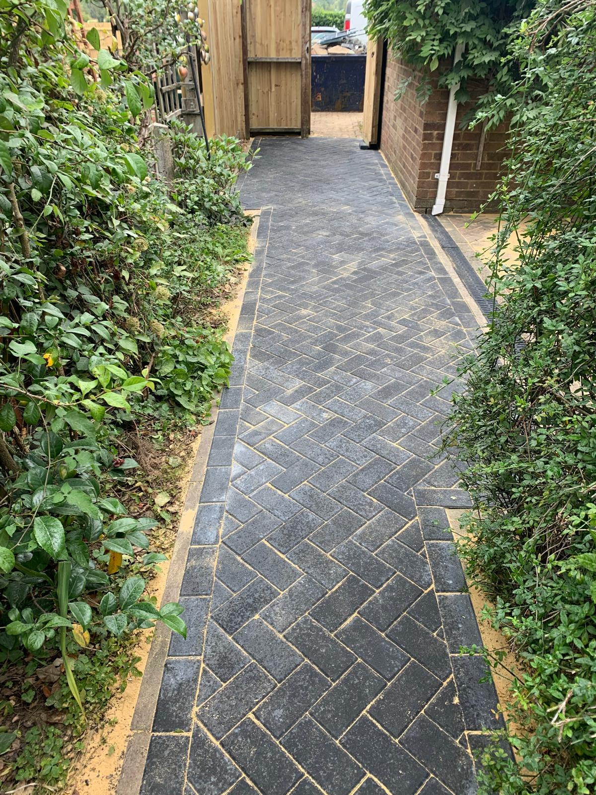Charcoal zig zag pathway project