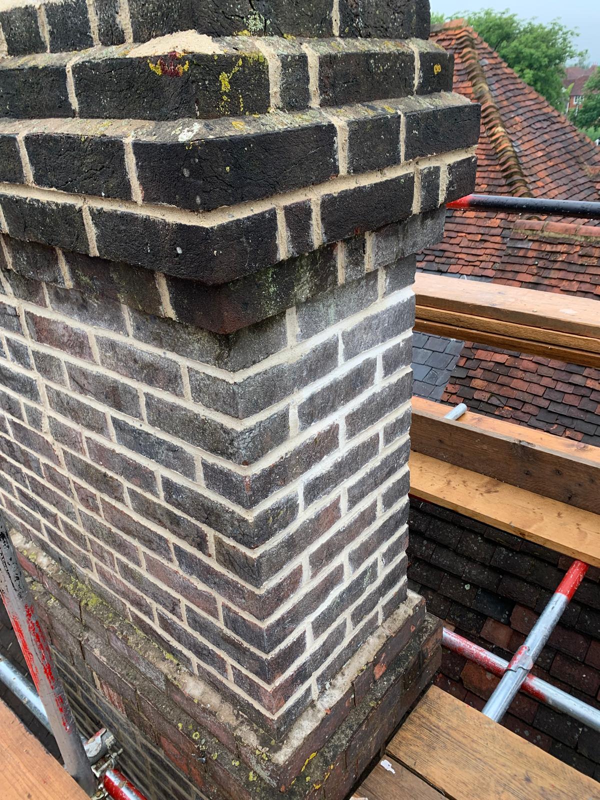 Chimney re pointing project in Kent
