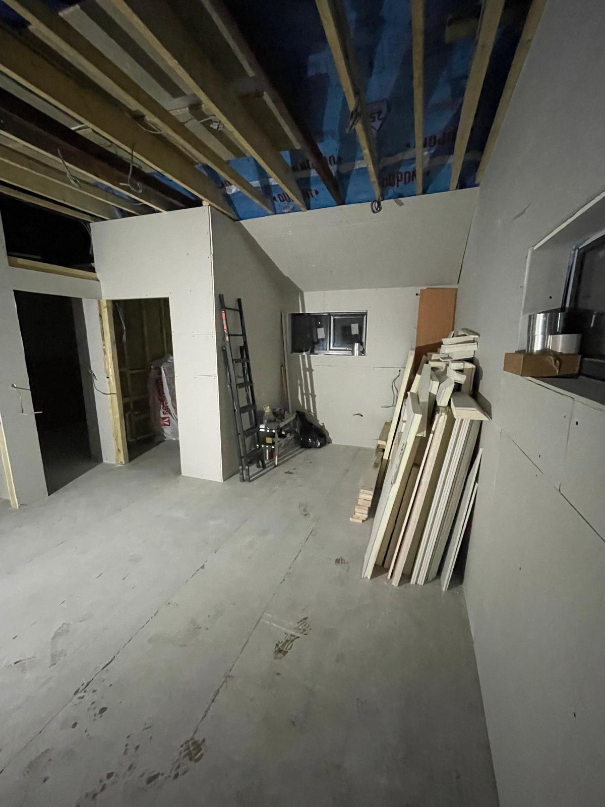 Conversion project electric installation in ceiling