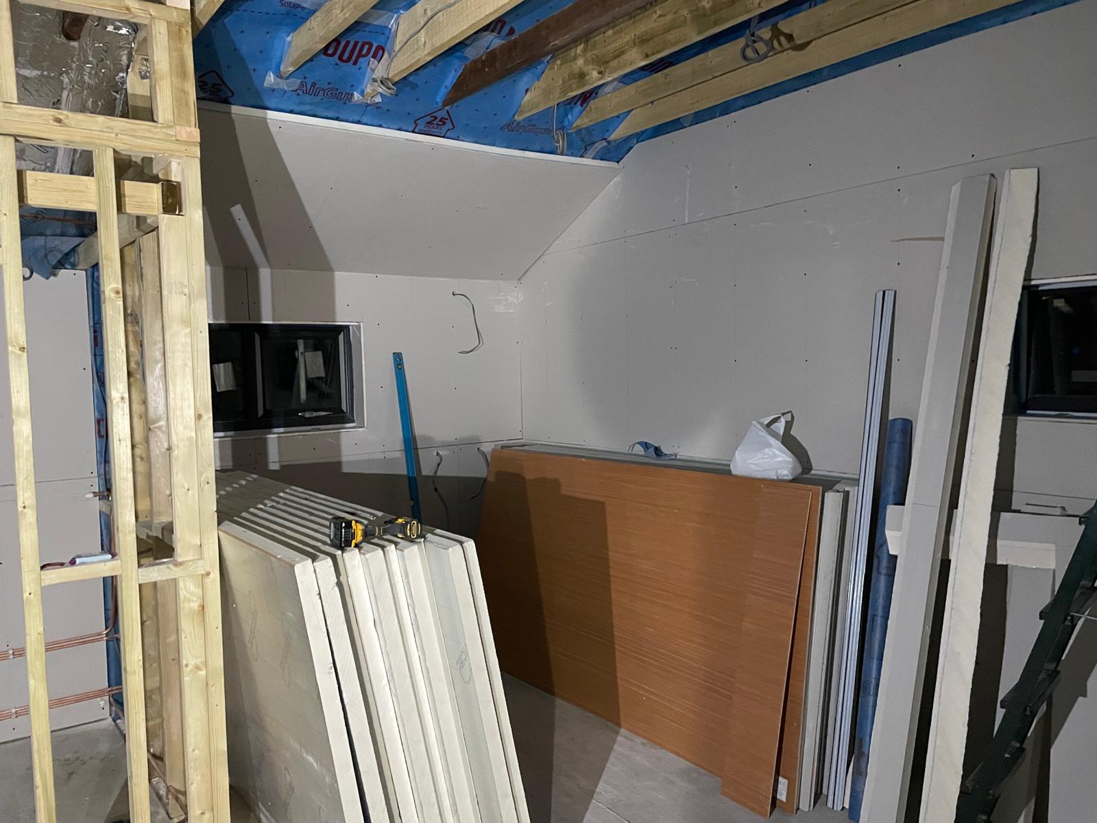 Conversion project materials on site