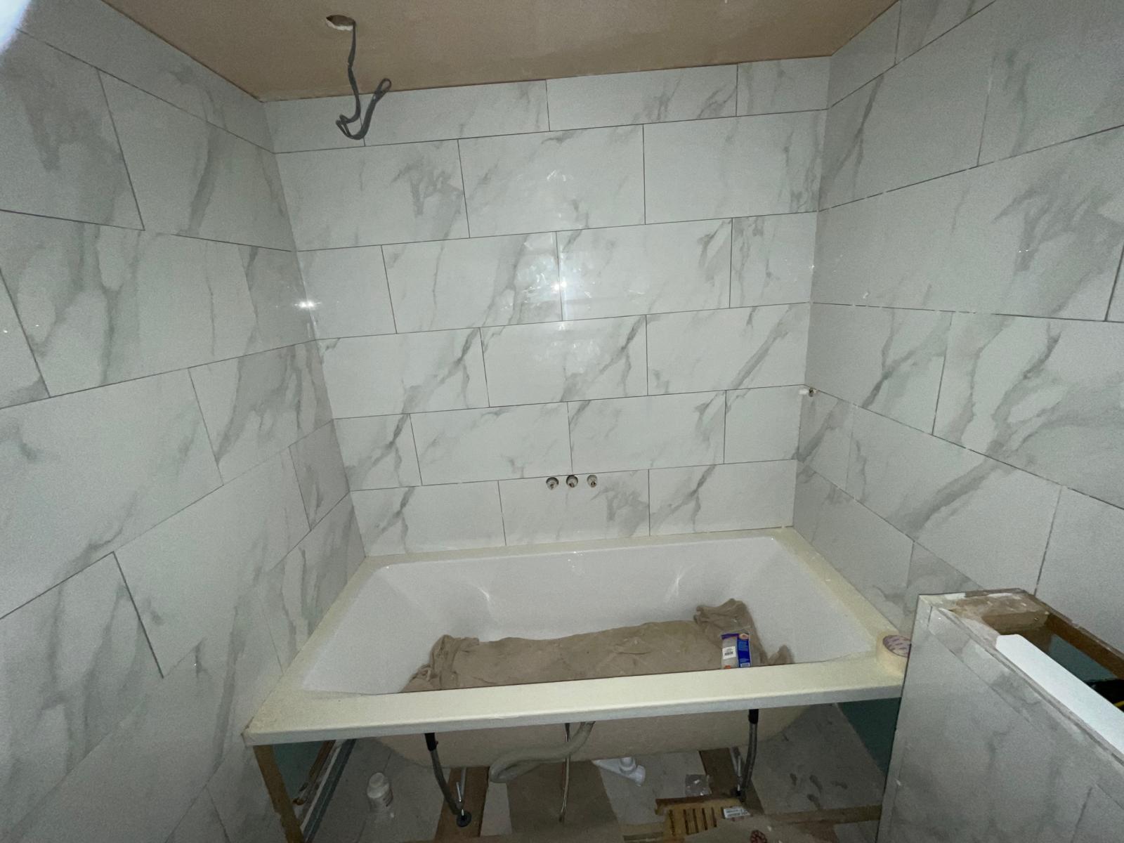 Conversion project with bathroom installation
