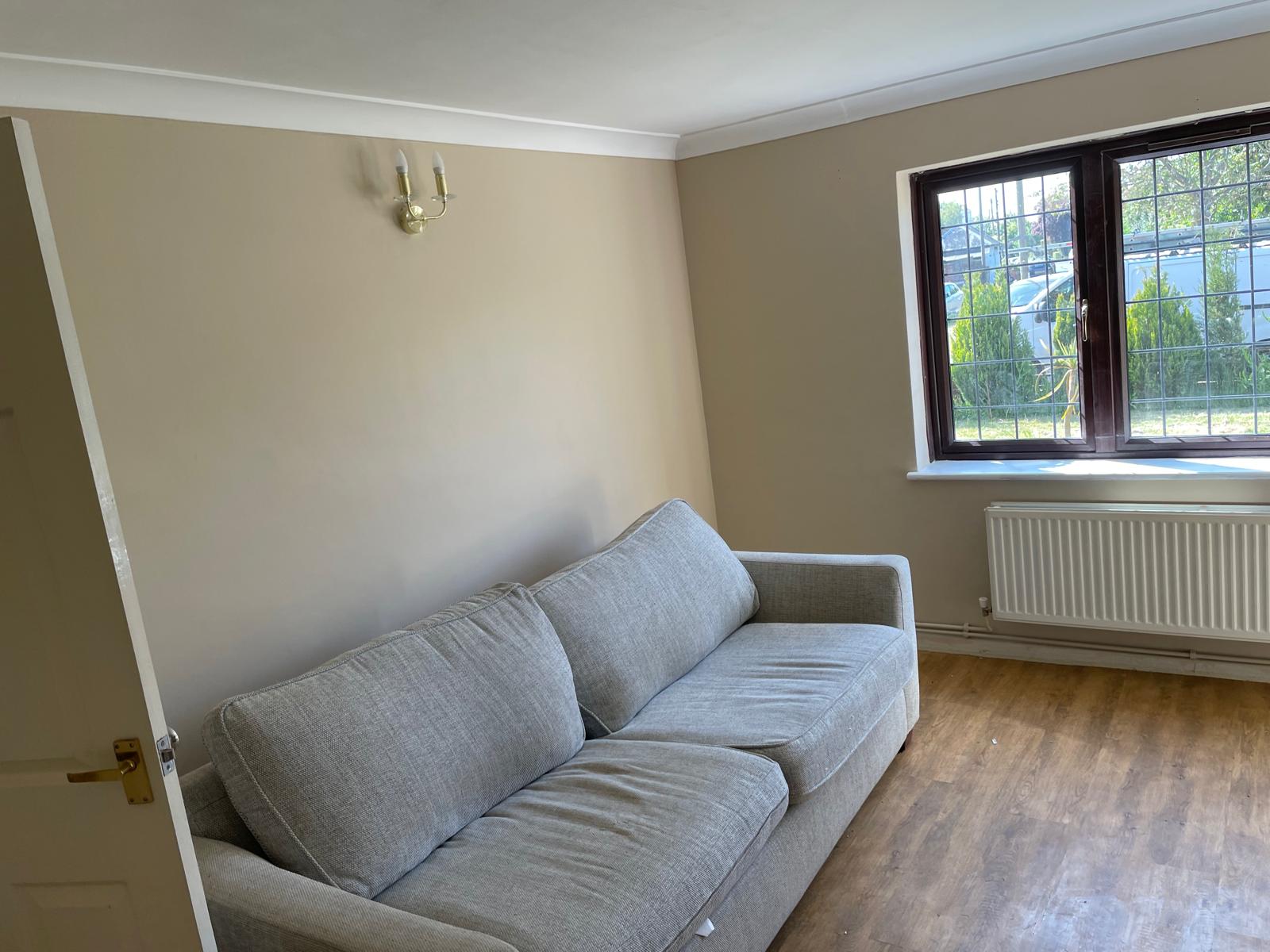 Cream painted walls with white painted wood work for a painting and decorating job in Kent