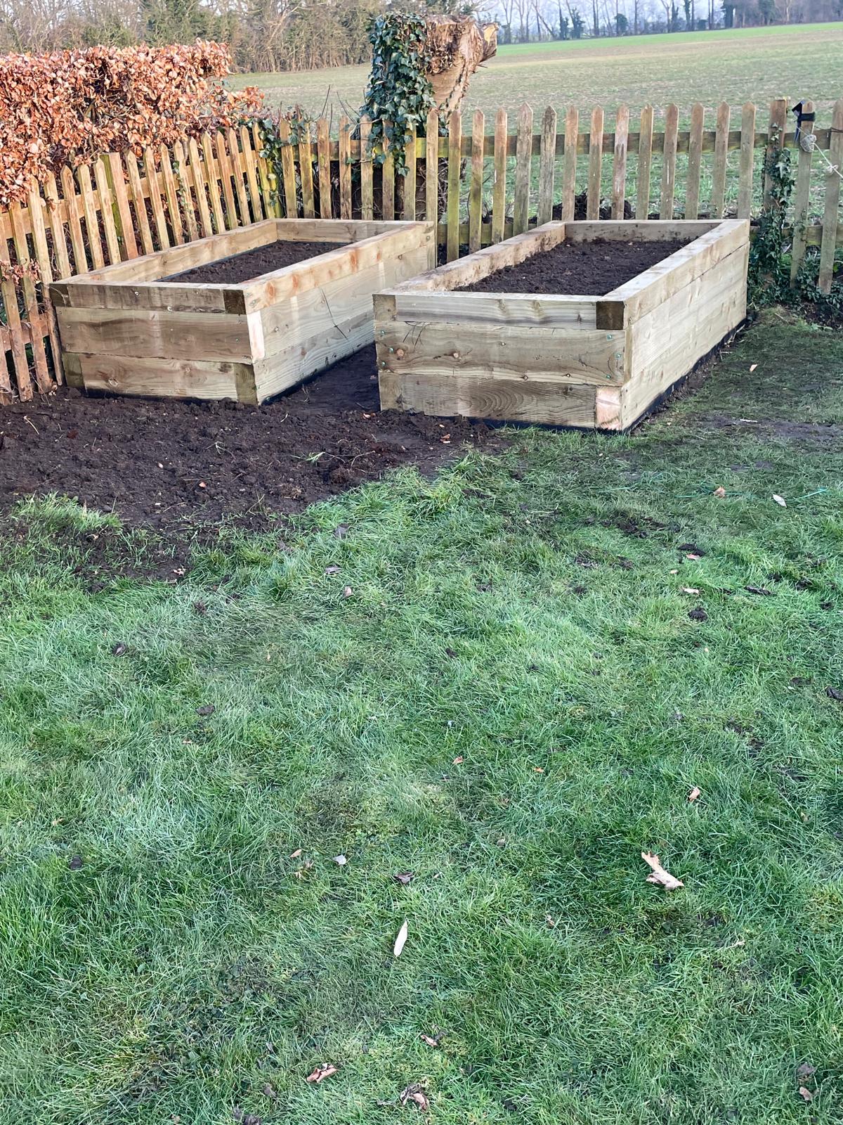 Custom built planter for a local landscaping project