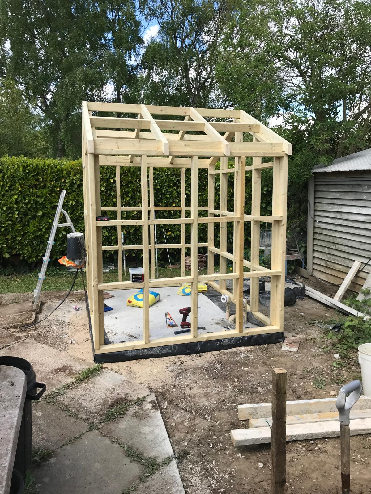 Custom built shed for local landscaping project