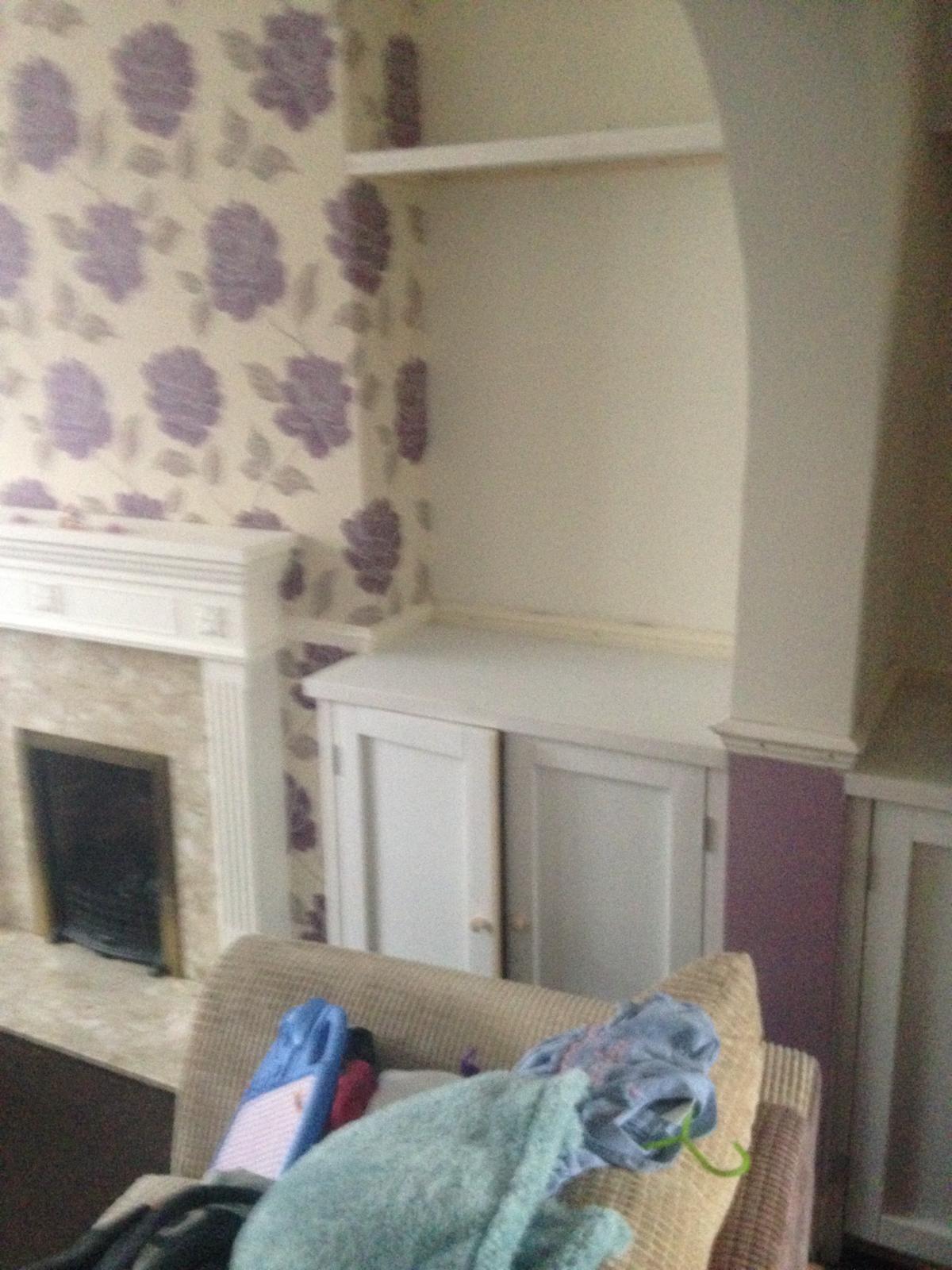 Decorating project with bespoke made cupboards 