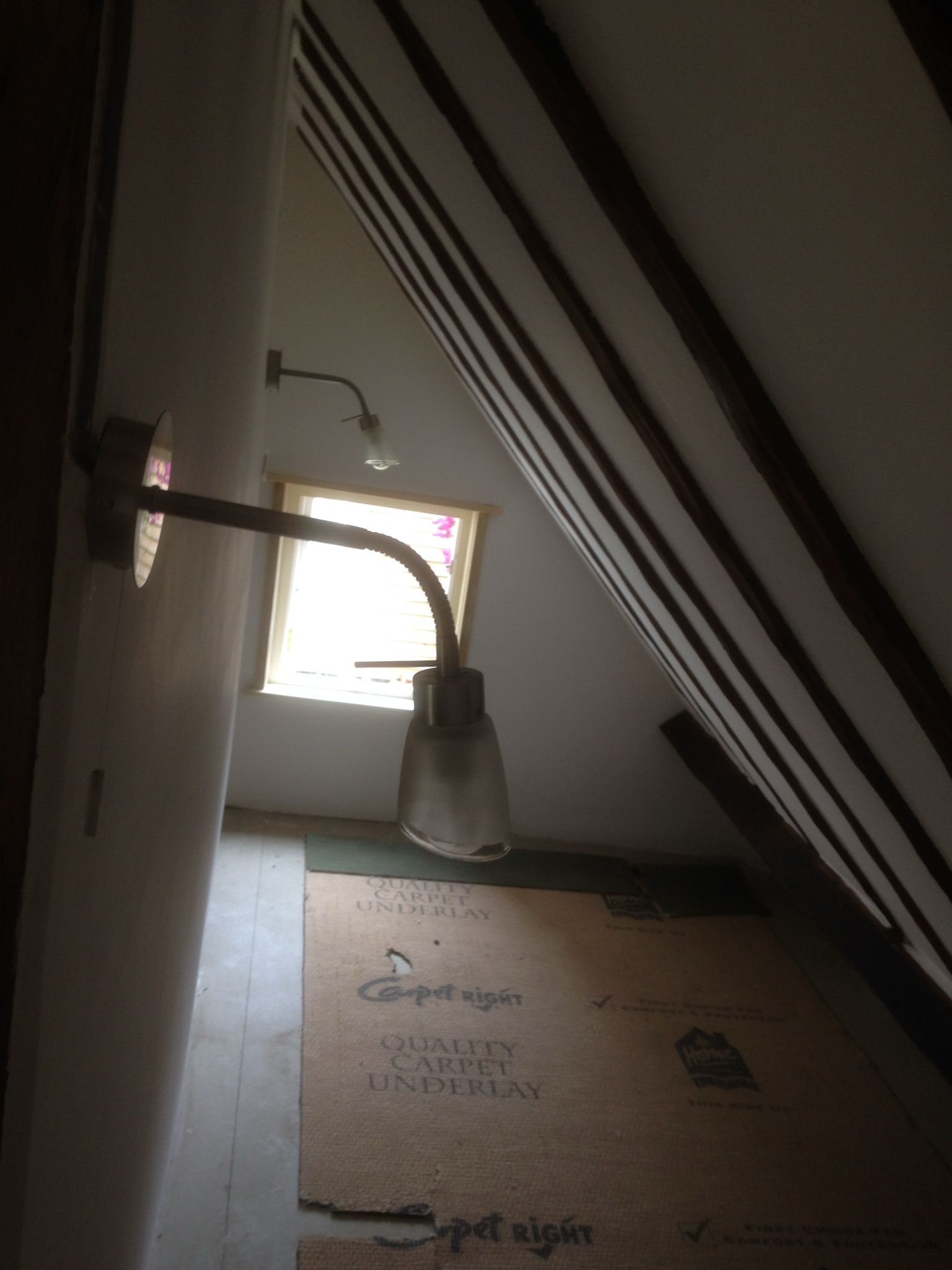 Decorating project with feature wall beams 