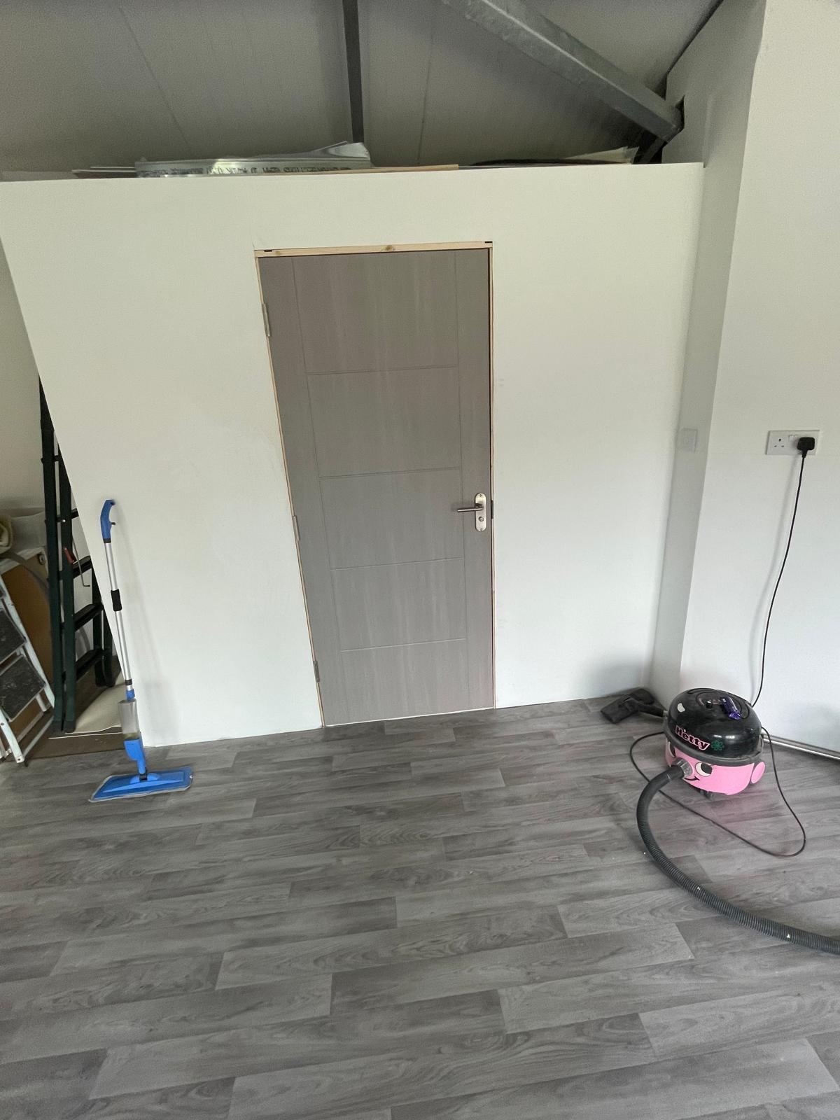 Doors installed on the partition walls