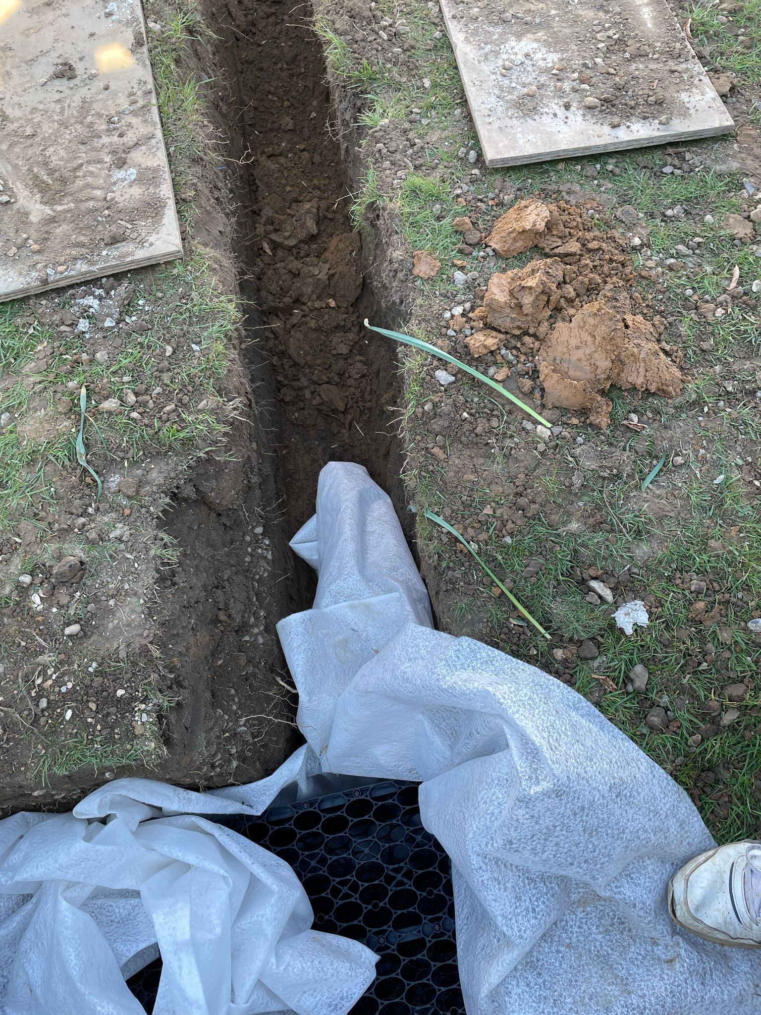 Drainage groundwork preparation