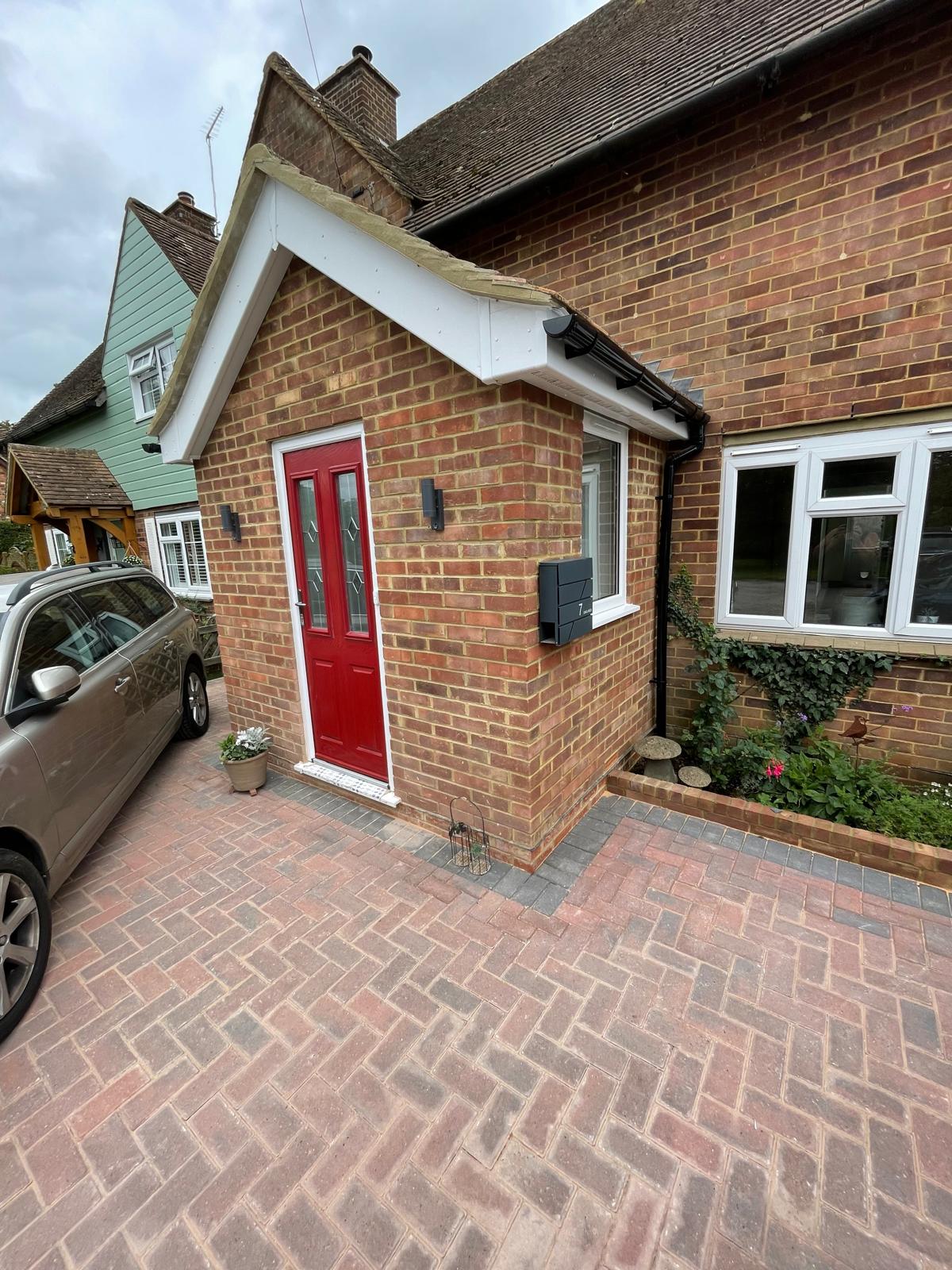 Driveway and porch installation local project in Kent