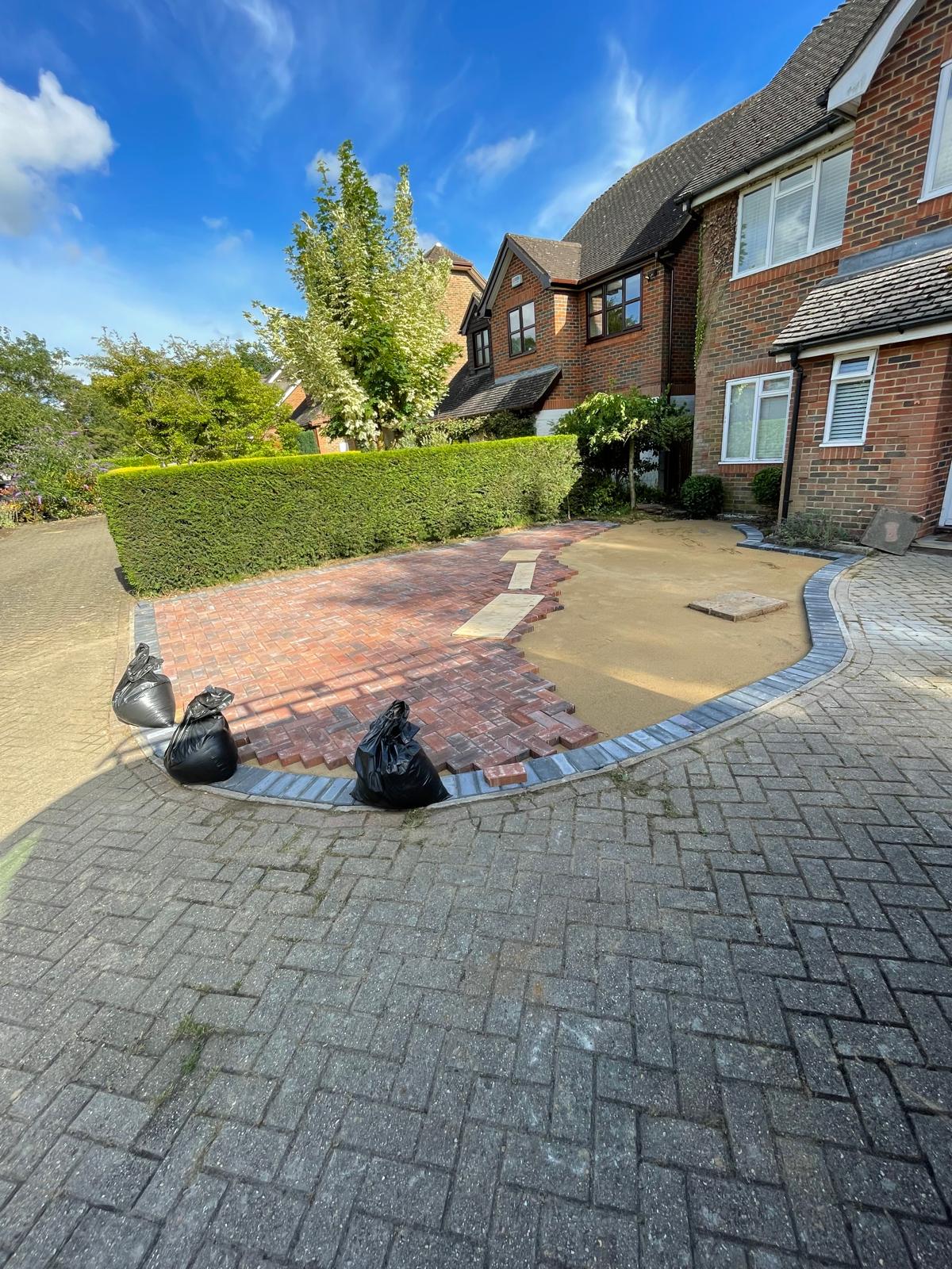 Driveway installation for a local project