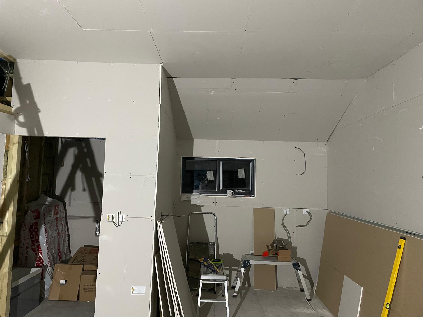 Electrics ready for lights to be installed on a conversion project in Kent