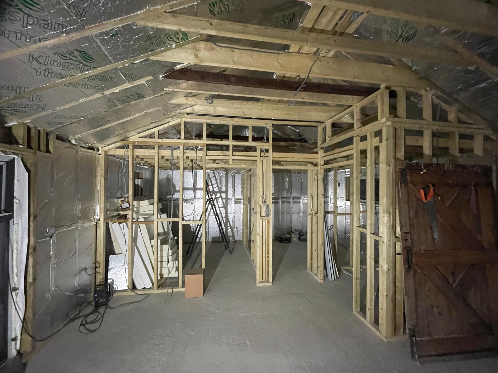 Extension project insulation installation