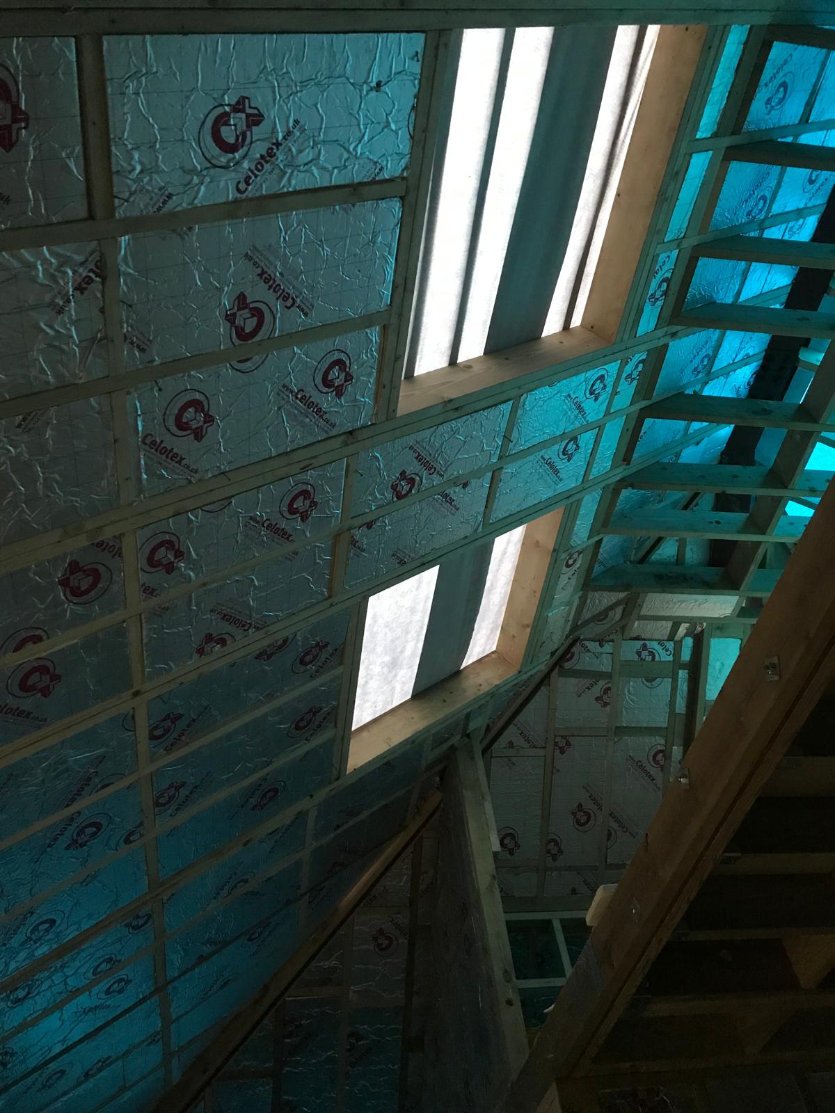 Extension project insulation installation