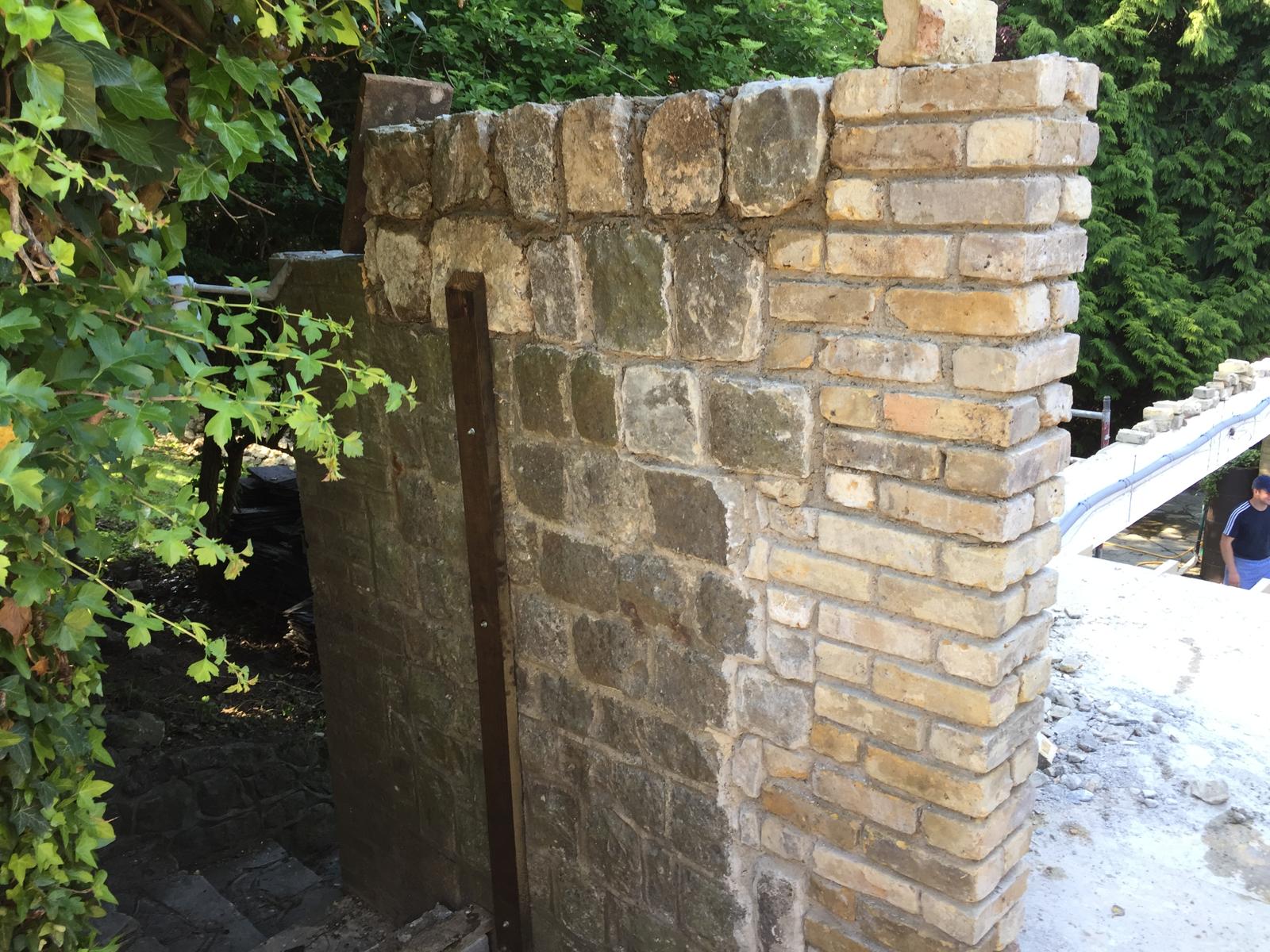 Extension project with natural stone installation
