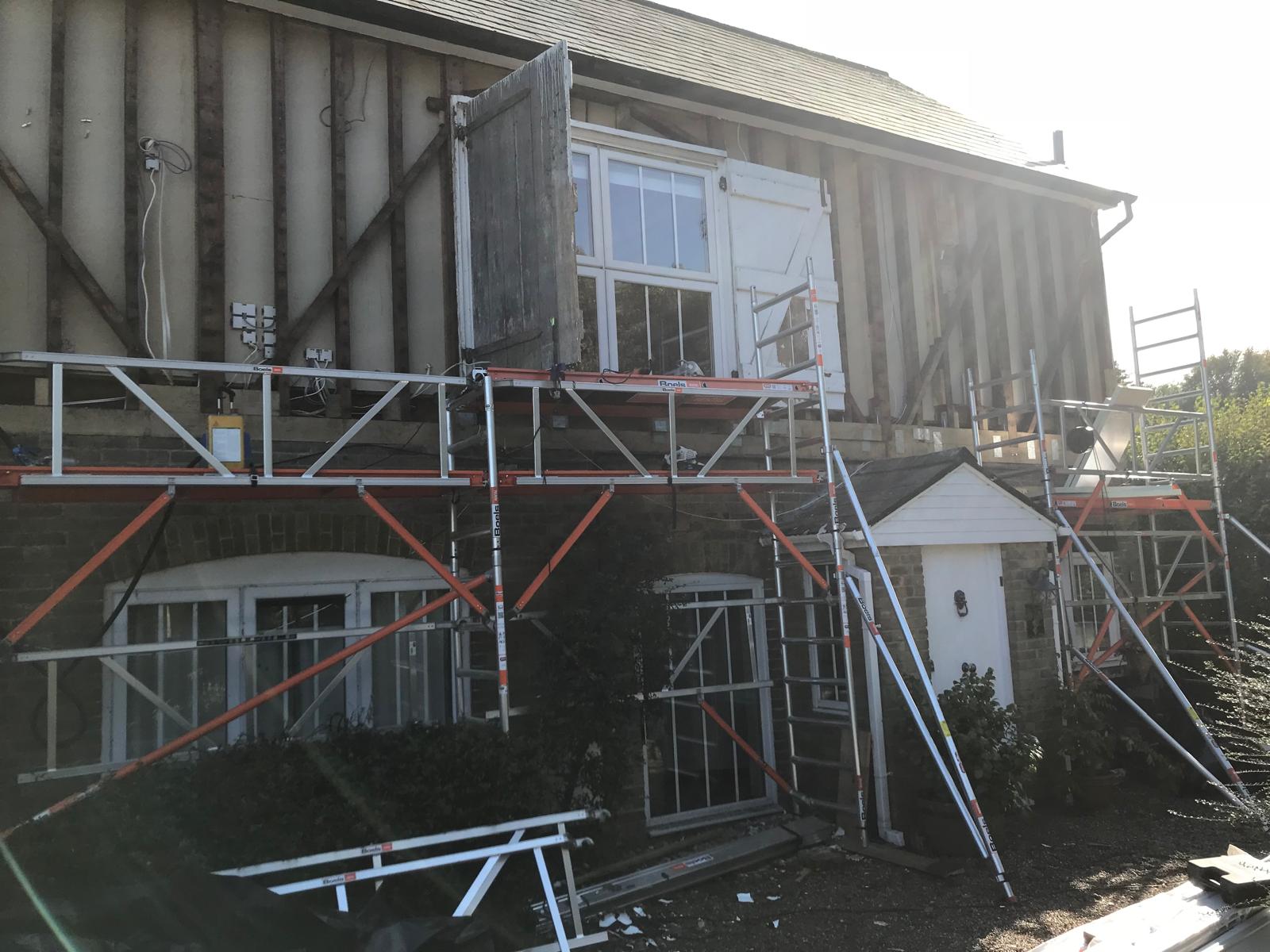 Exterior cladding project board installation