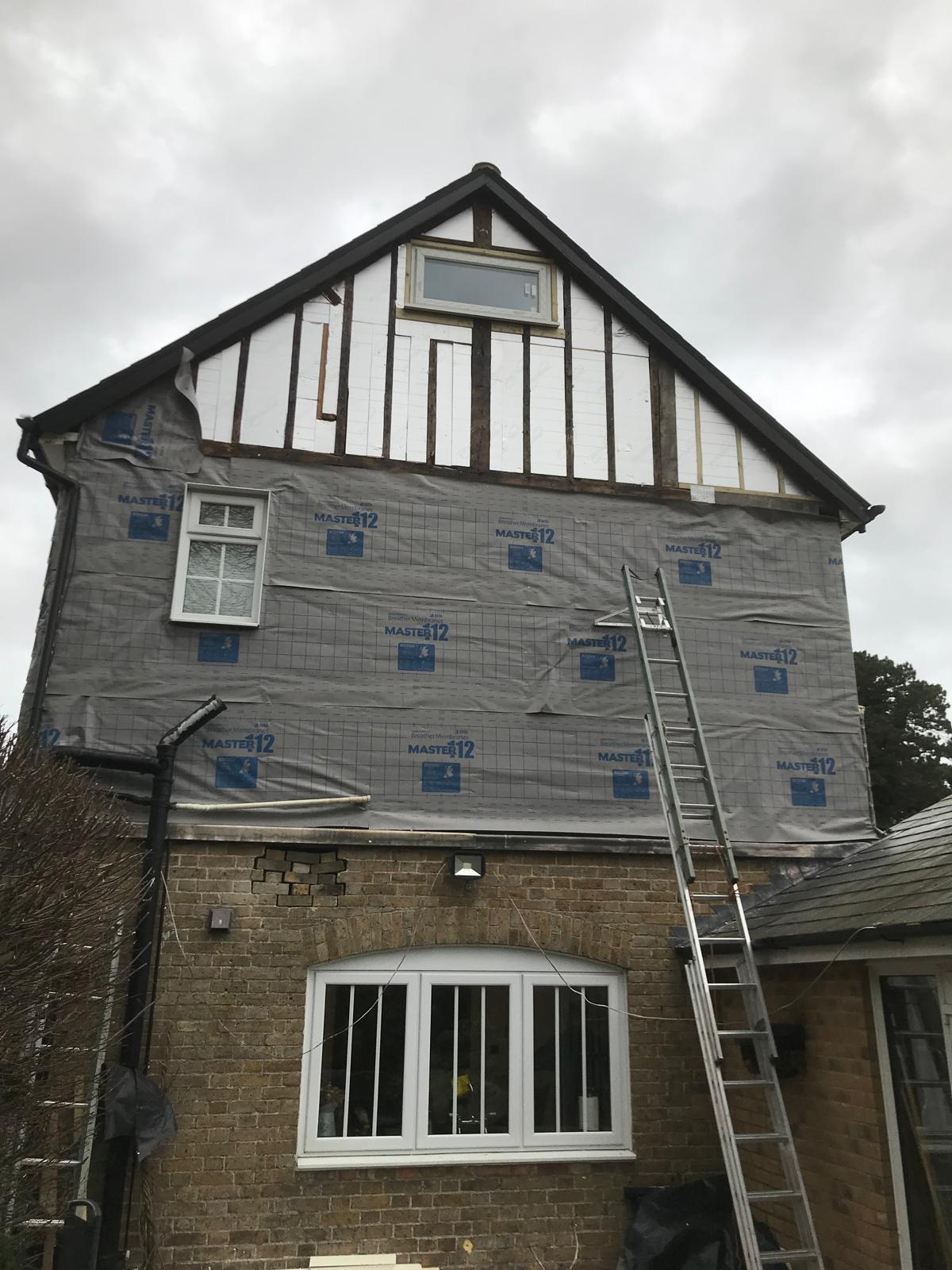 Exterior preparation for a local cladding installation project